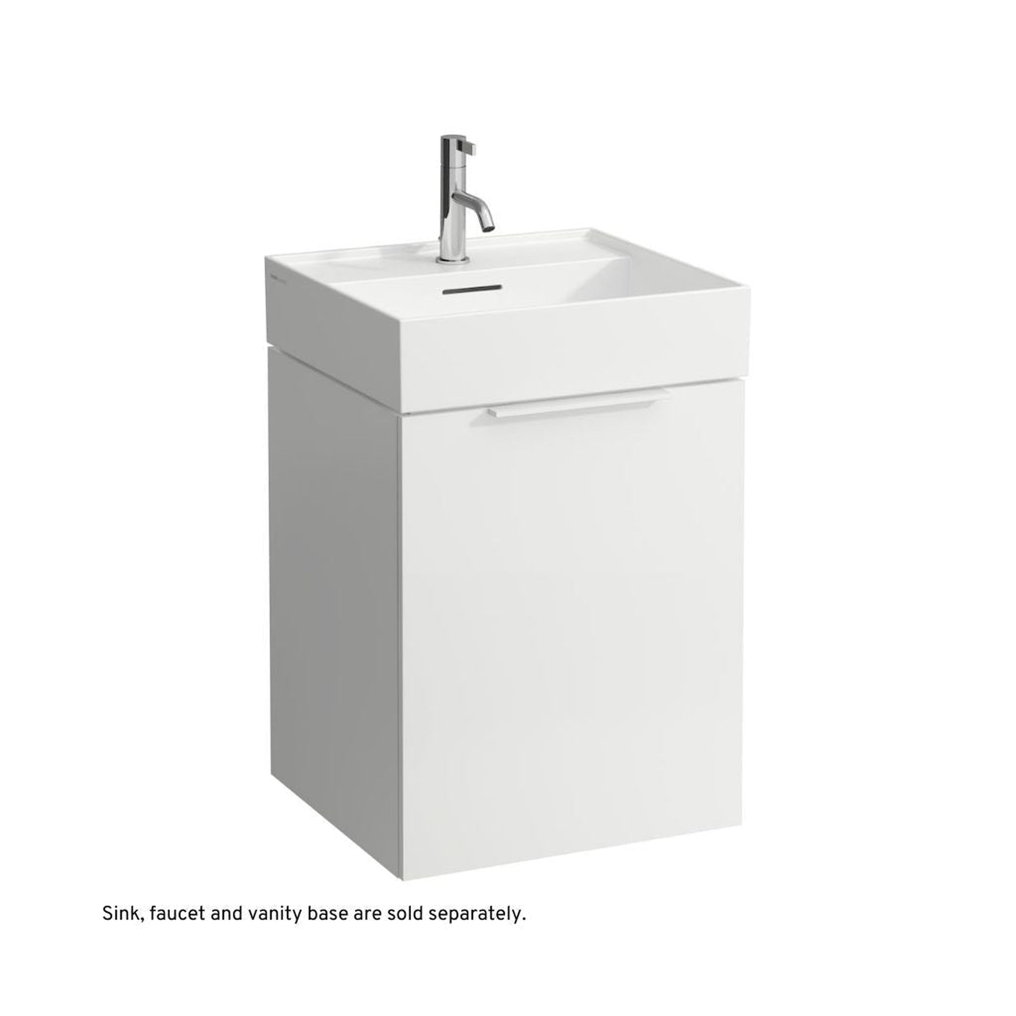 Laufen, Laufen Kartell 20" x 18" Matte White Wall-Mounted Bathroom Sink With Faucet Hole