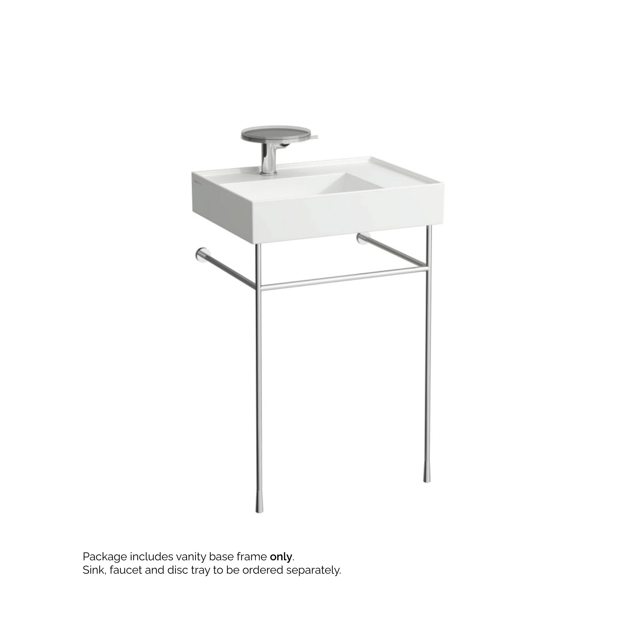 Laufen, Laufen Kartell 21" Chrome Wall-Mounted Towel Holder and Sink Stand