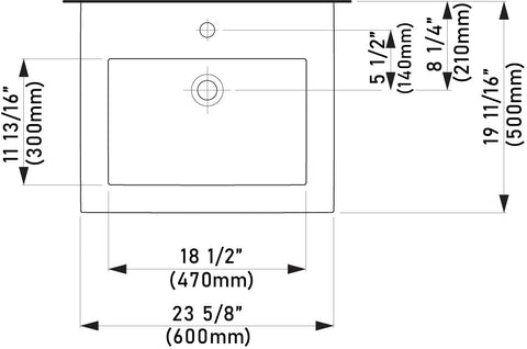 Laufen_Kartell_860333_Technical_Drawing_Top_View