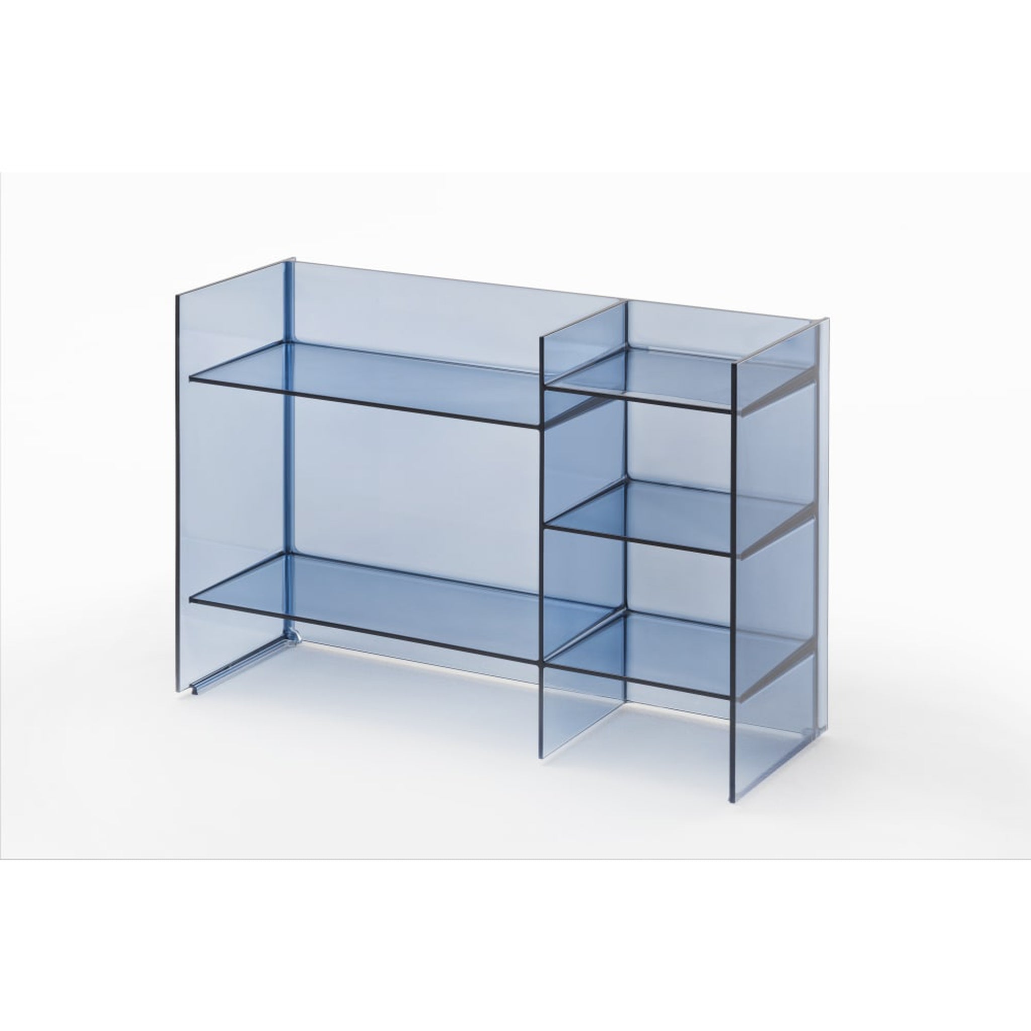 Laufen, Laufen Kartell 30" Blue Acrylic Stackable Freestanding Shelf