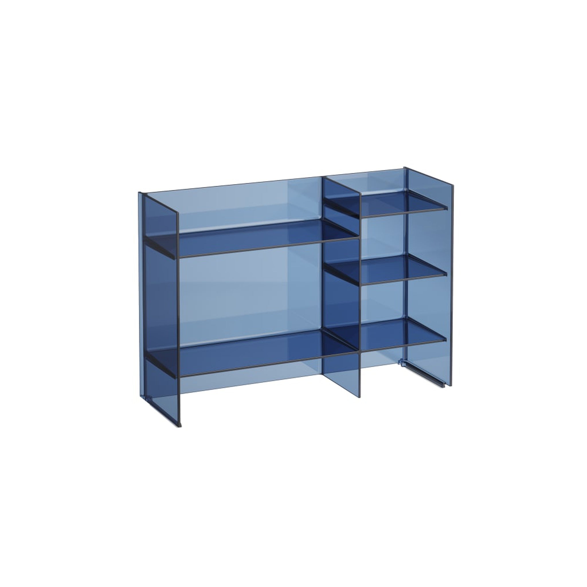 Laufen, Laufen Kartell 30" Blue Acrylic Stackable Freestanding Shelf