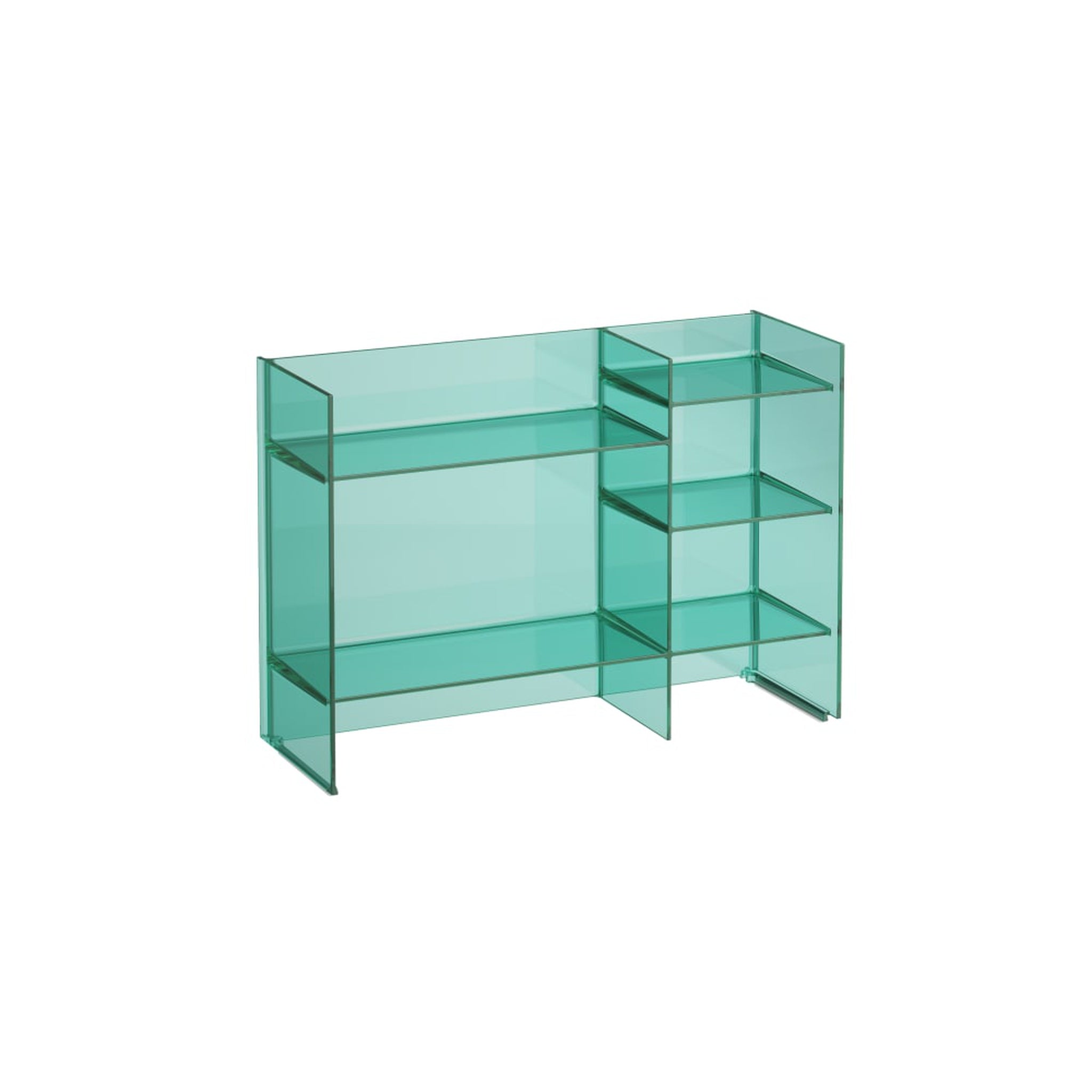 Laufen, Laufen Kartell 30" Emerald Green Acrylic Stackable Freestanding Shelf