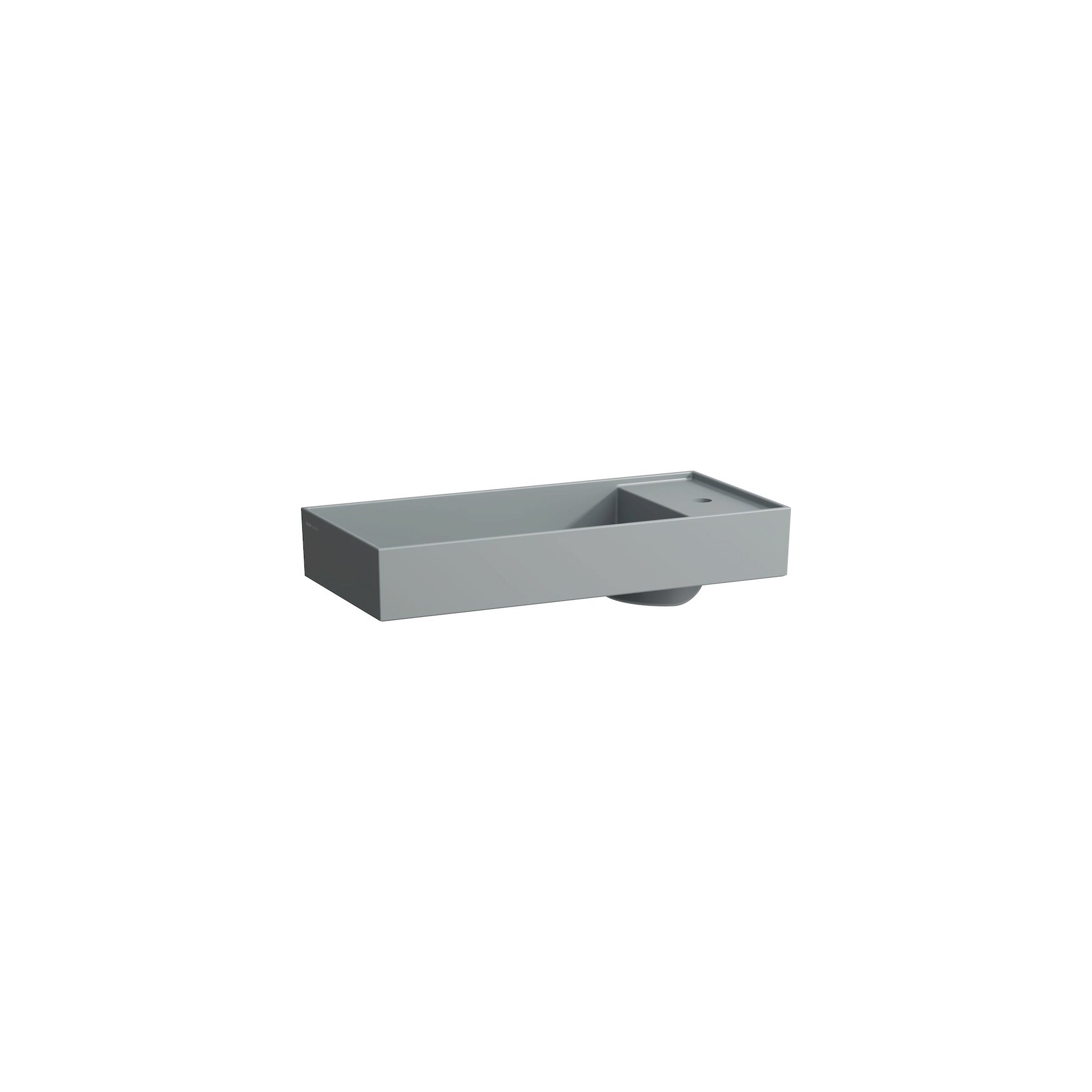 Laufen, Laufen Kartell 30" x 14" Matte Graphite Countertop Bathroom Sink With Faucet Hole