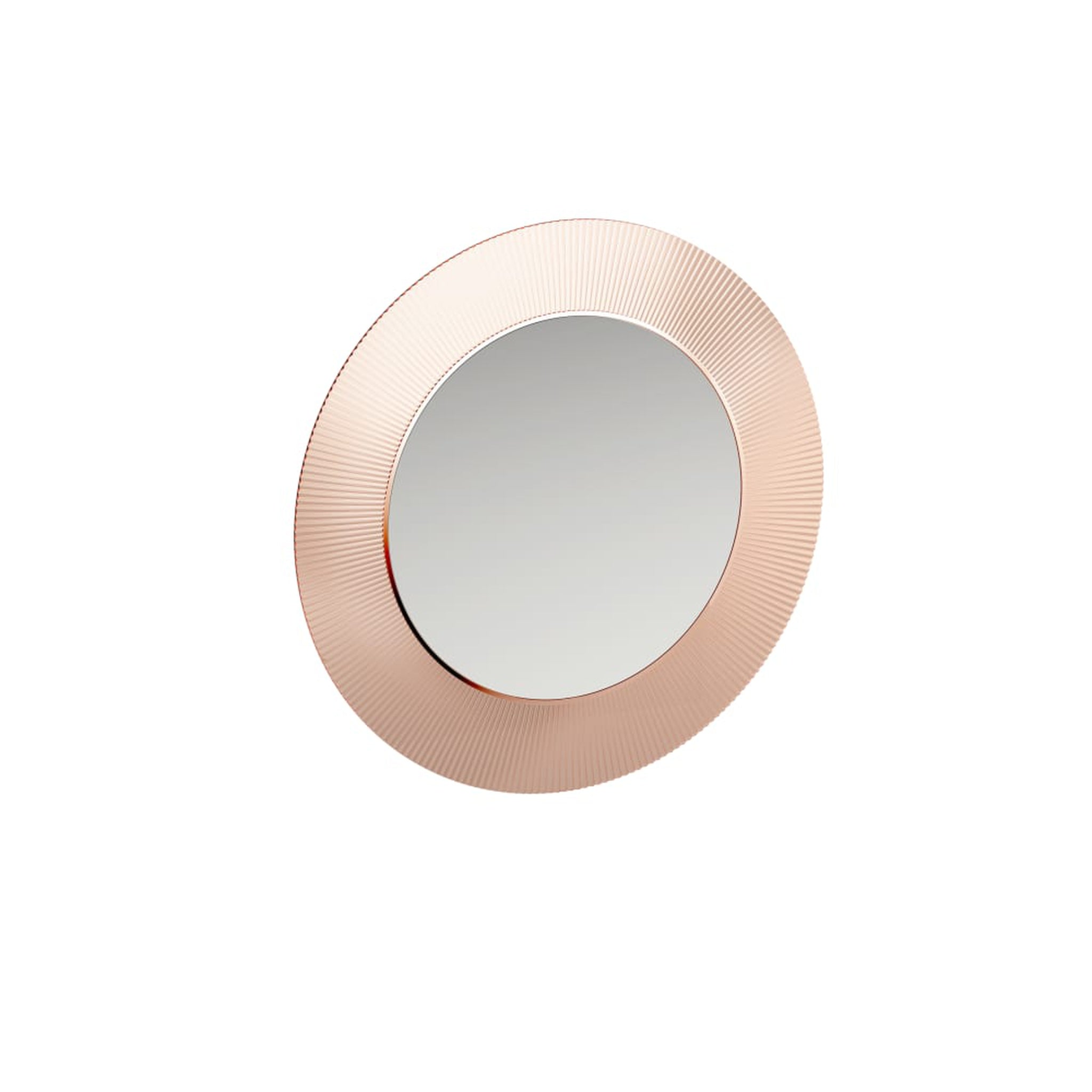 Laufen, Laufen Kartell 31" Round Powder Pink Polycarbonate "All Saints" Mirror