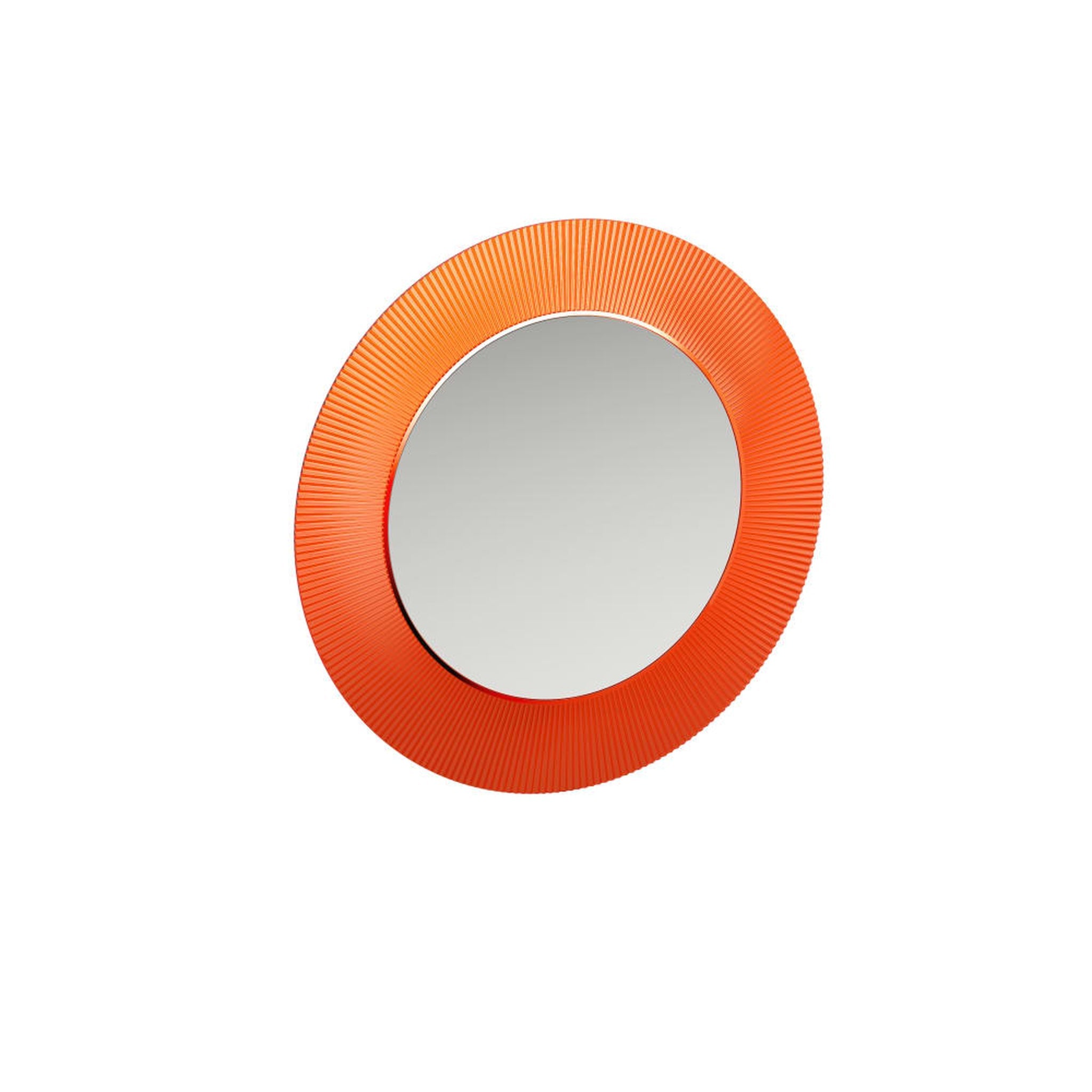 Laufen, Laufen Kartell 31" Round Tangerine Orange Polycarbonate "All Saints" Mirror