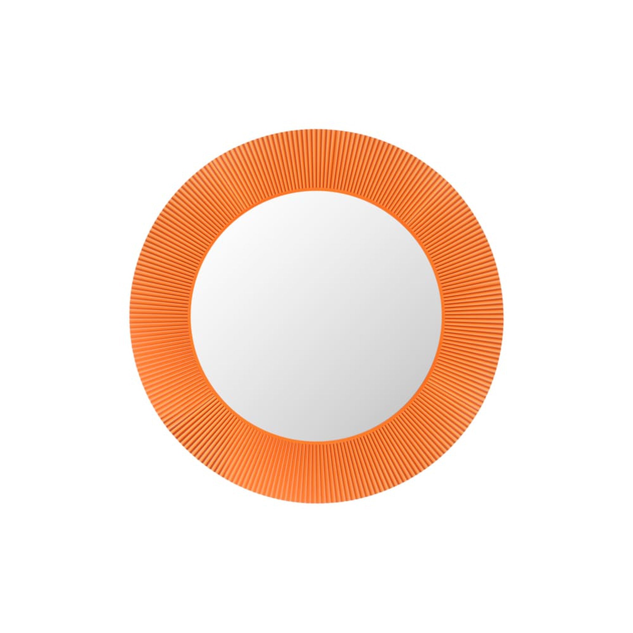 Laufen, Laufen Kartell 31" Round Tangerine Orange Polycarbonate "All Saints" Mirror