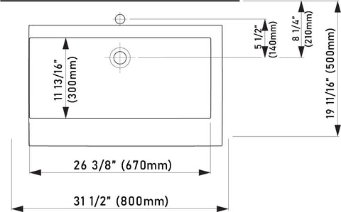 Laufen_Kartell_860335_Technical_Drawing_Top_View