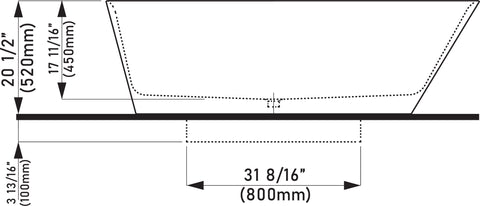 Laufen_Kartell_226332_Technical_Drawing_Side_View