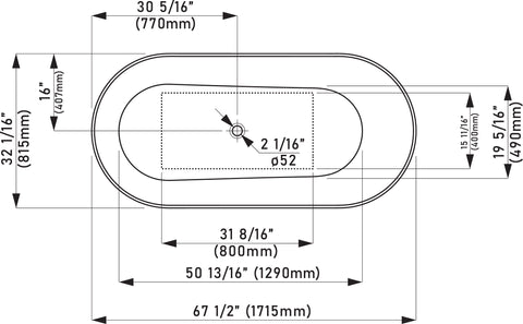 Laufen_Kartell_226332_Technical_Drawing_Top_View