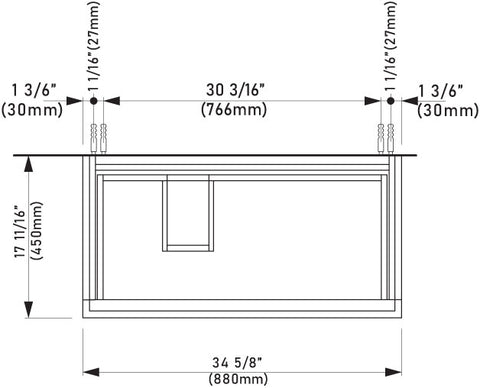 Laufen_Kartell_407618_Technical_Drawing_Top_View