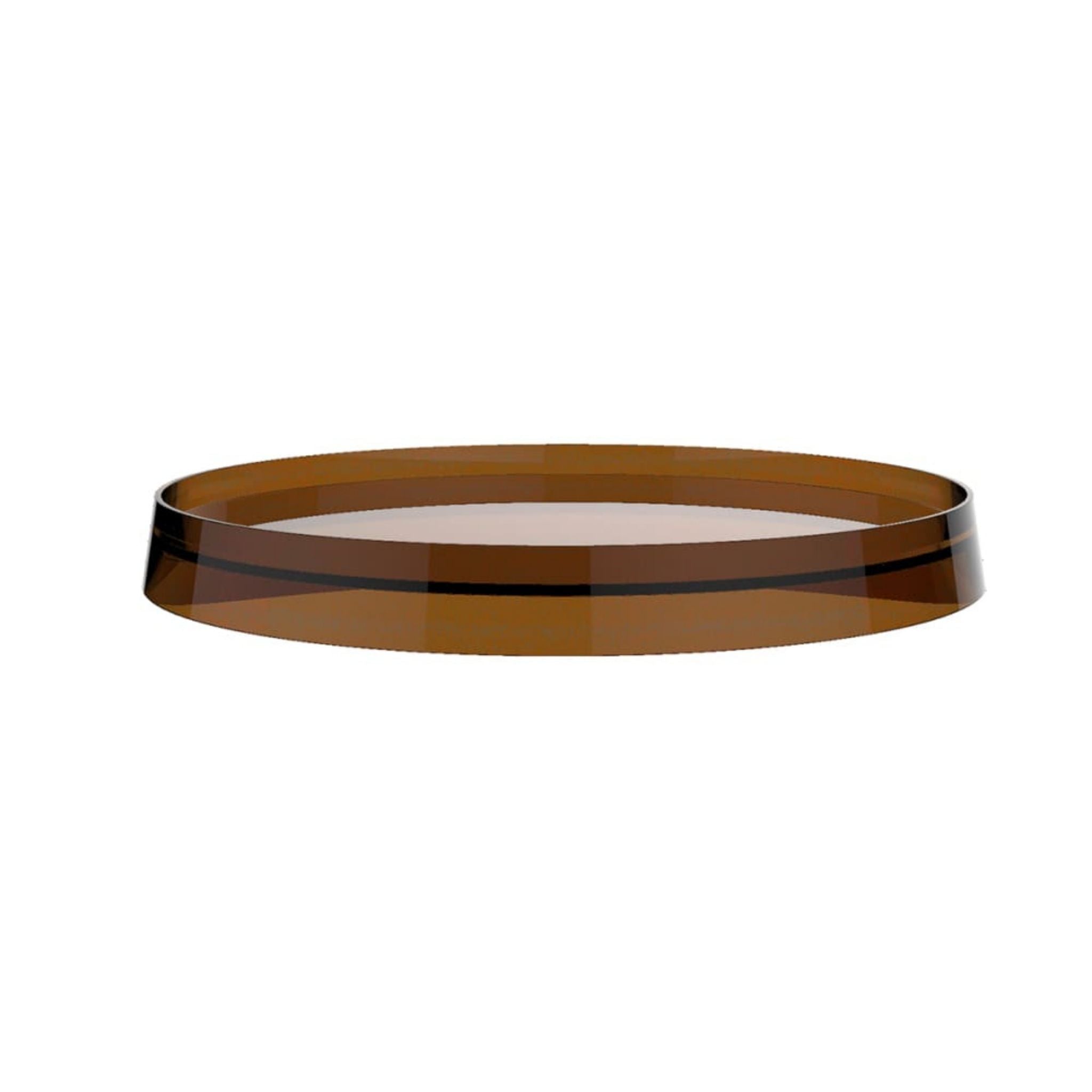 Laufen, Laufen Kartell 7" Amber Disc Tray for Toilet Paper Holders, Faucets, and Wall-Mounted Trays