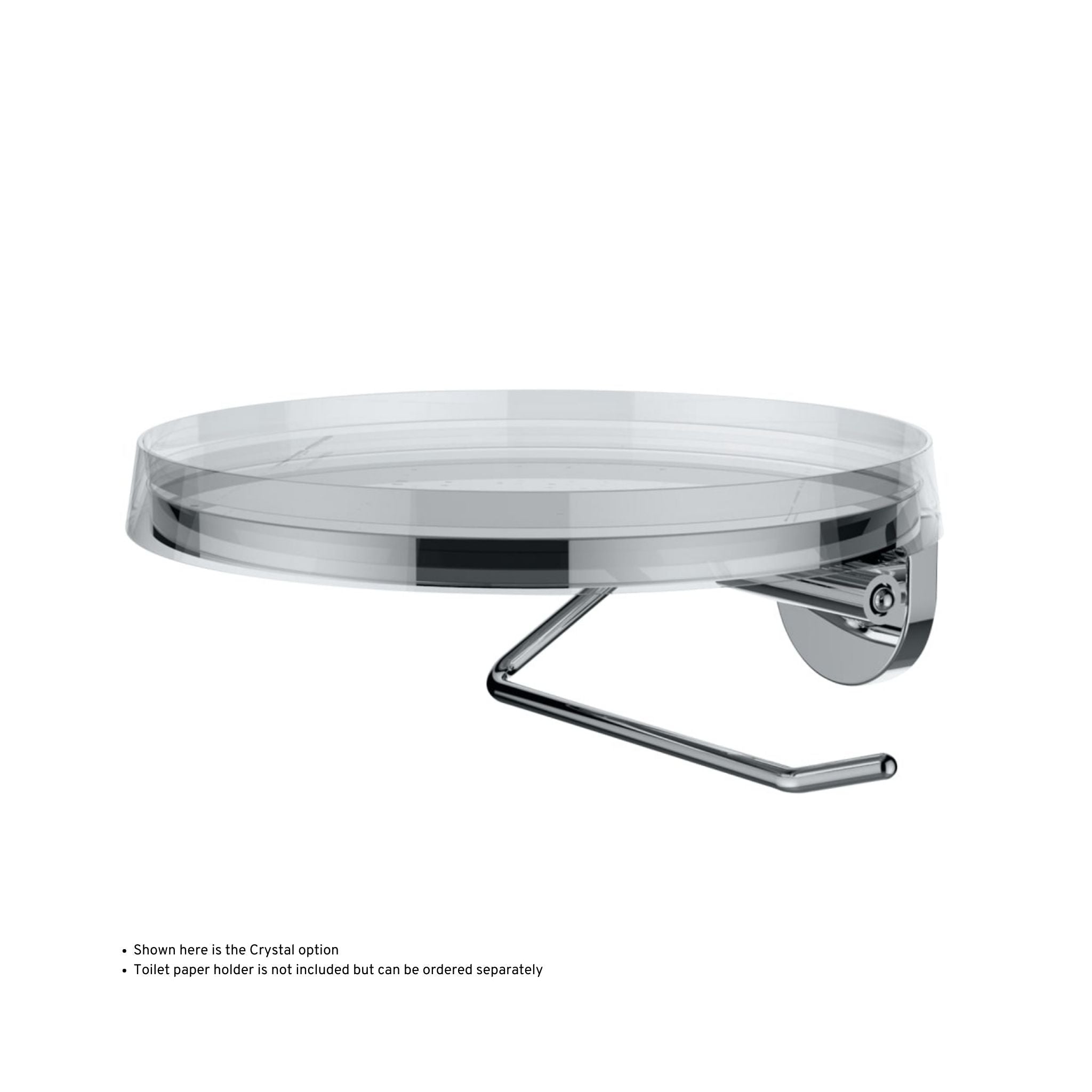 Laufen, Laufen Kartell 7" Opaque White Disc Tray for Toilet Paper Holders, Faucets, and Wall-Mounted Trays