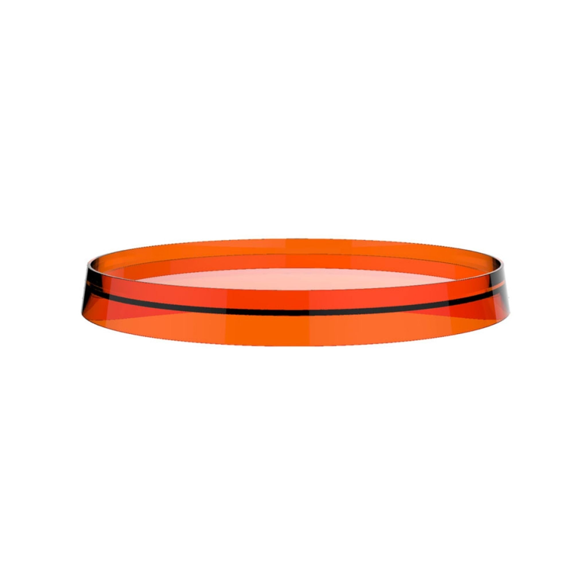 Laufen, Laufen Kartell 7" Tangerine Orange Disc Tray for Toilet Paper Holders, Faucets, and Wall-Mounted Trays