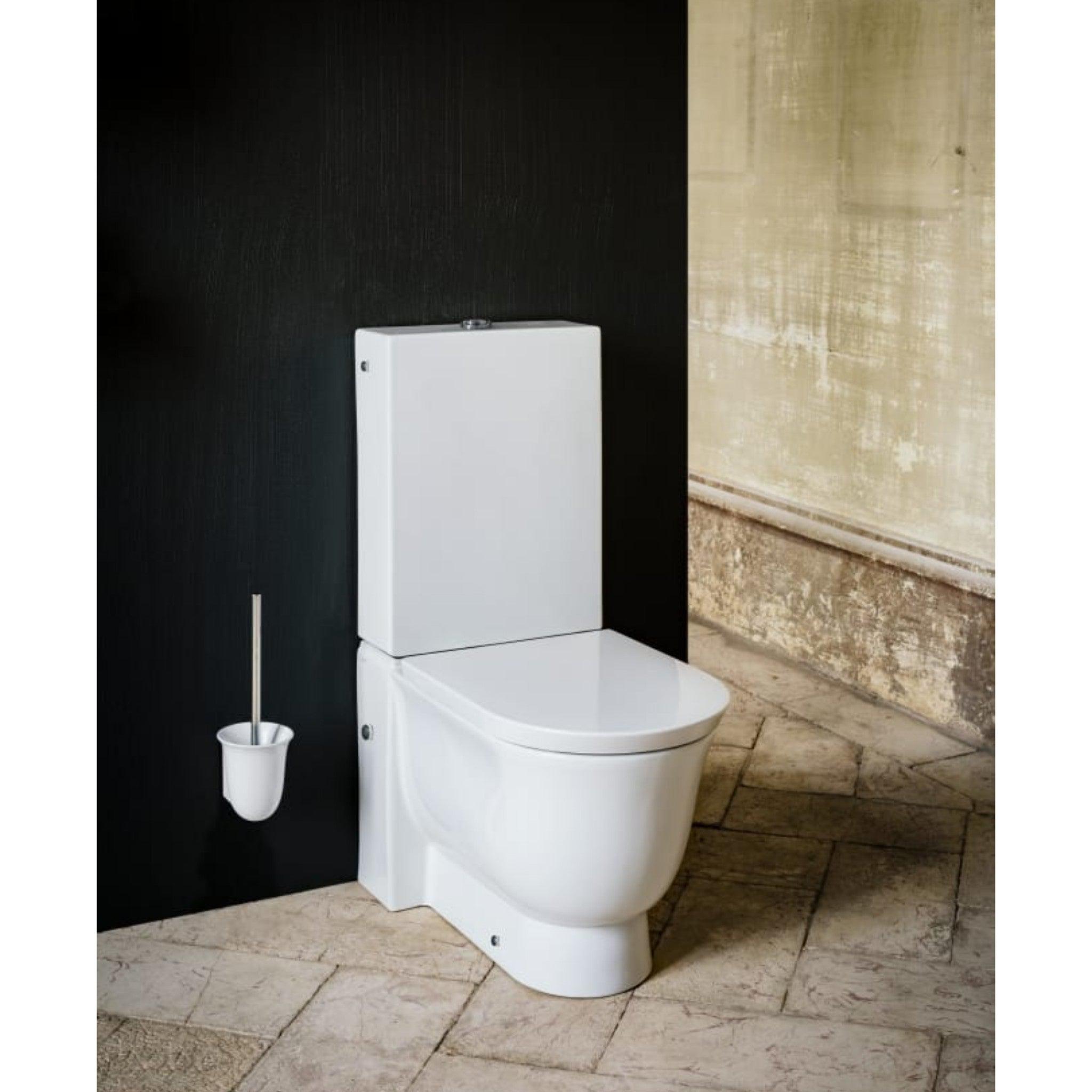 Laufen, Laufen New Classic 15" 2-Piece Matte White Dual-Flush Washdown Rimless Floor-Mounted Toilet