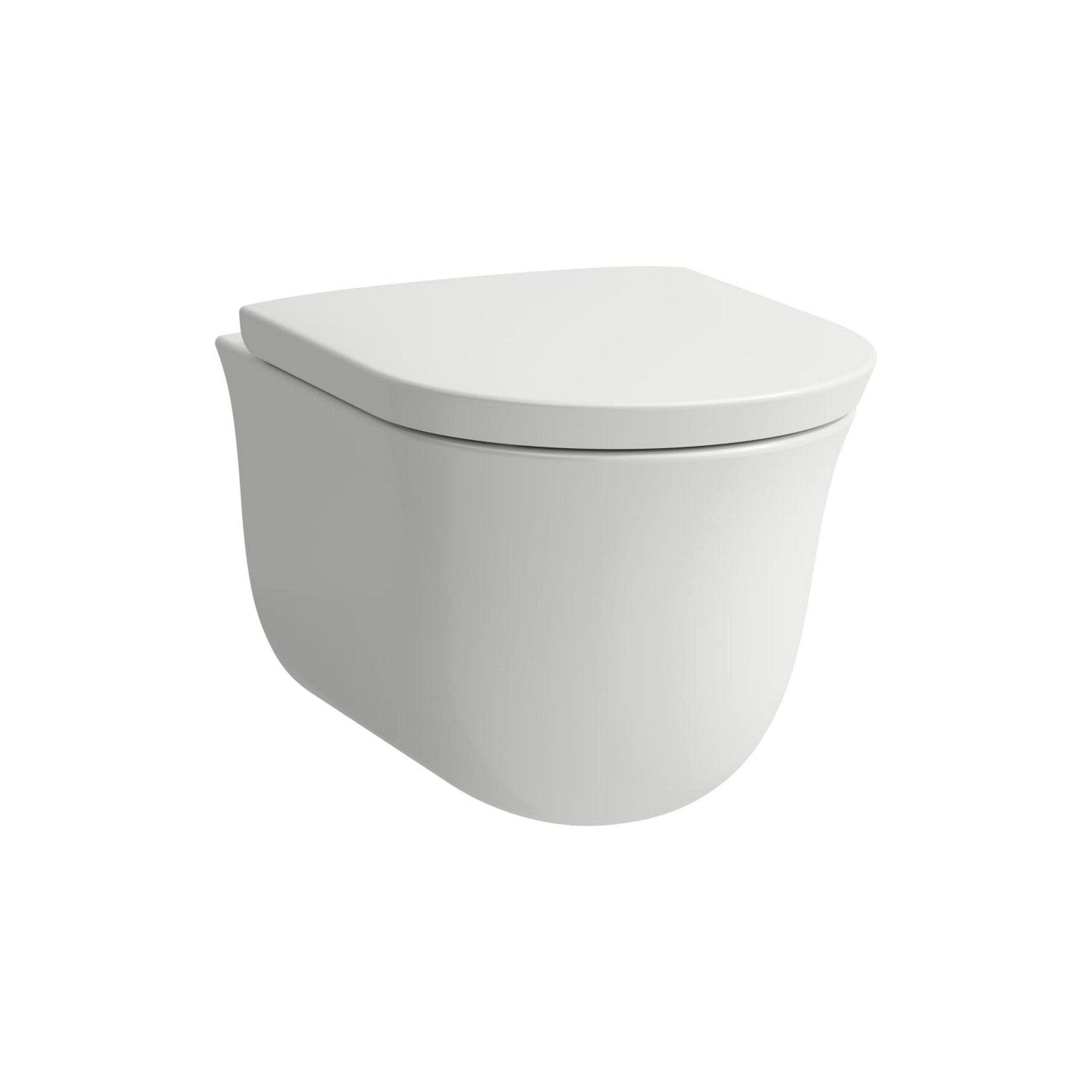 Laufen, Laufen New Classic 15" Matte White Dual-Flush Washdown Rimless Wall-Mounted Toilet