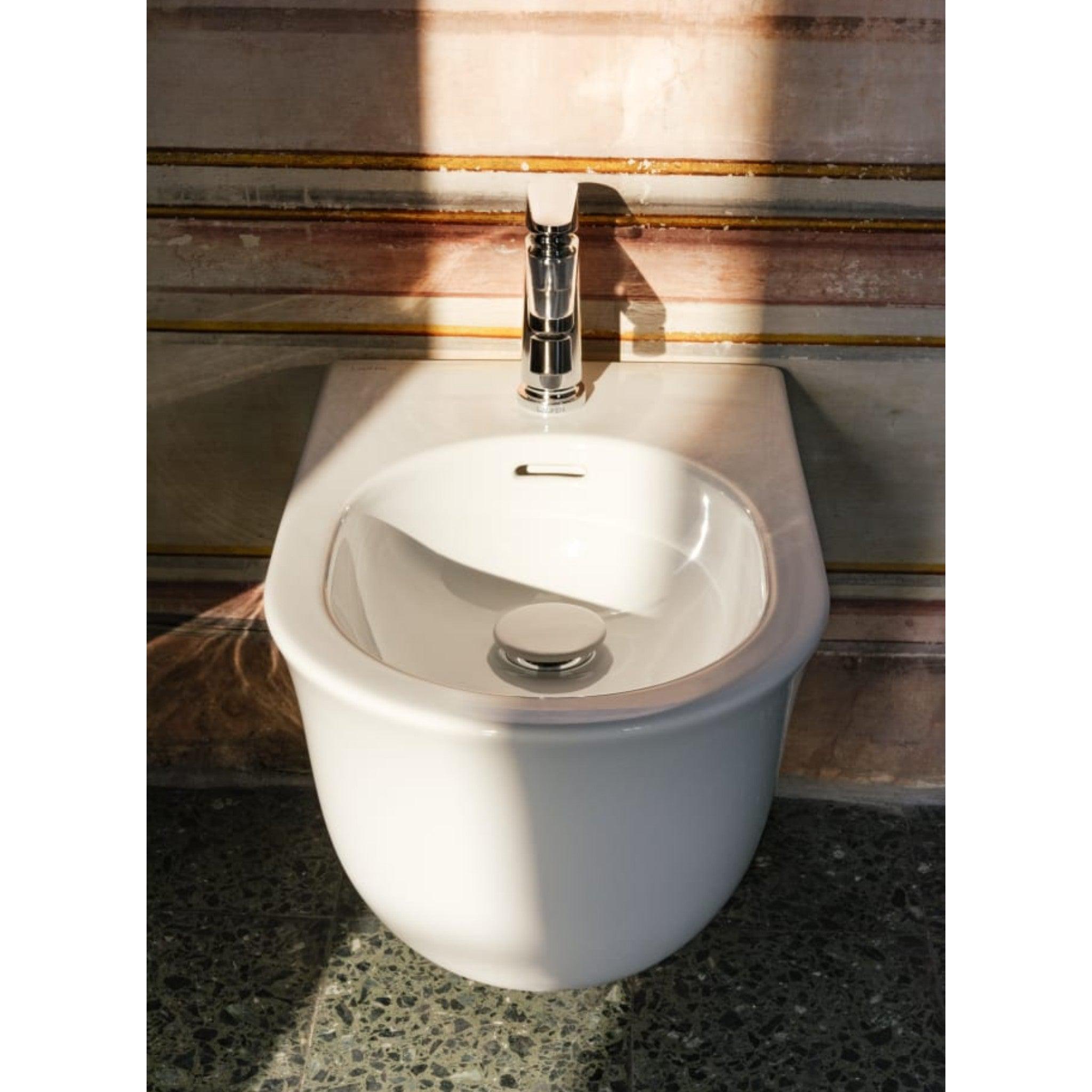 Laufen, Laufen New Classic 15" Single-Hole Mattte White Wall-Mounted Bidet