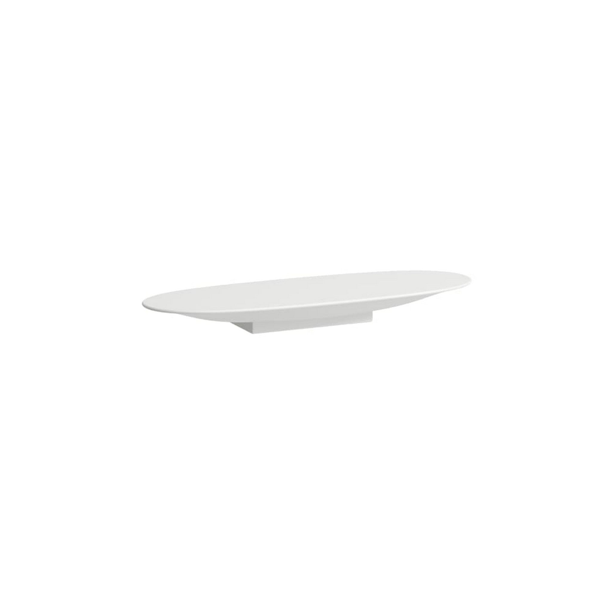 Laufen, Laufen New Classic 17" Oval Matte White Ceramic Wall Shelf