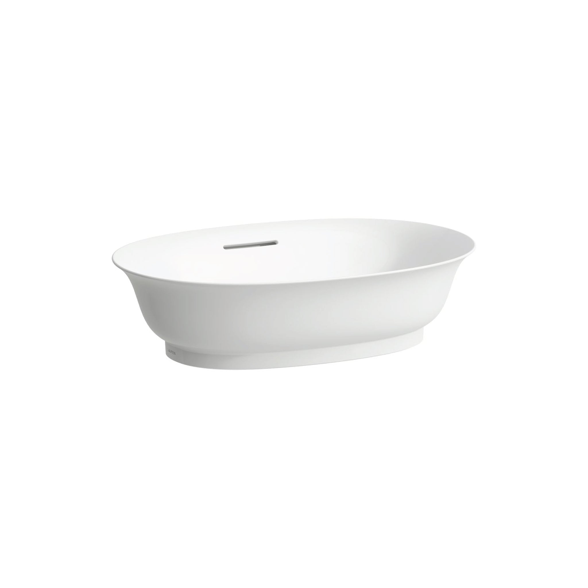 Laufen, Laufen New Classic 22" x 15" Oval Matte White Ceramic Vessel Bathroom Sink With Overflow Slot