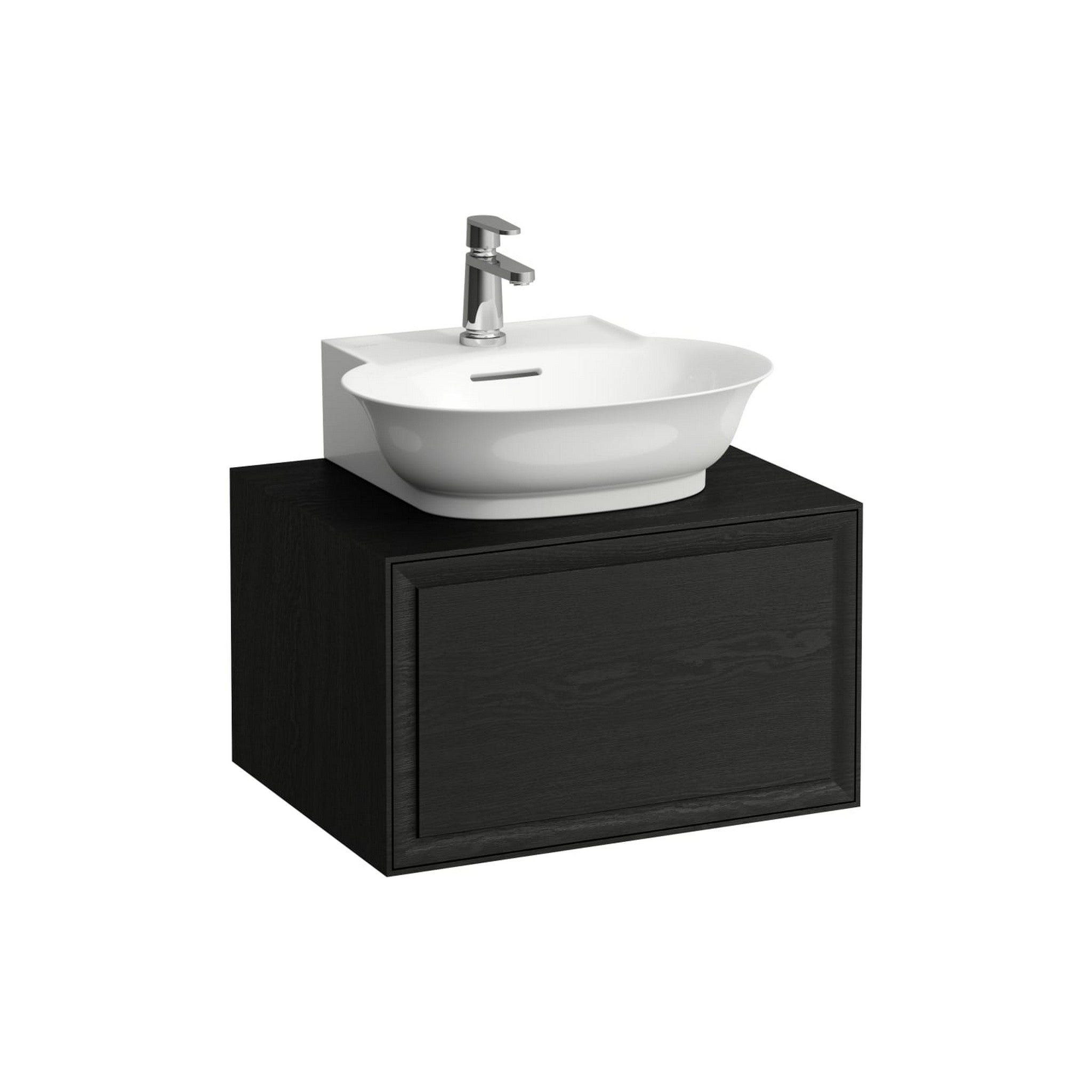 Laufen, Laufen New Classic 23" 1-Drawer Blacked Oak Wall-Mounted Vanity for New Classic Bathroom Sink Model: H816852