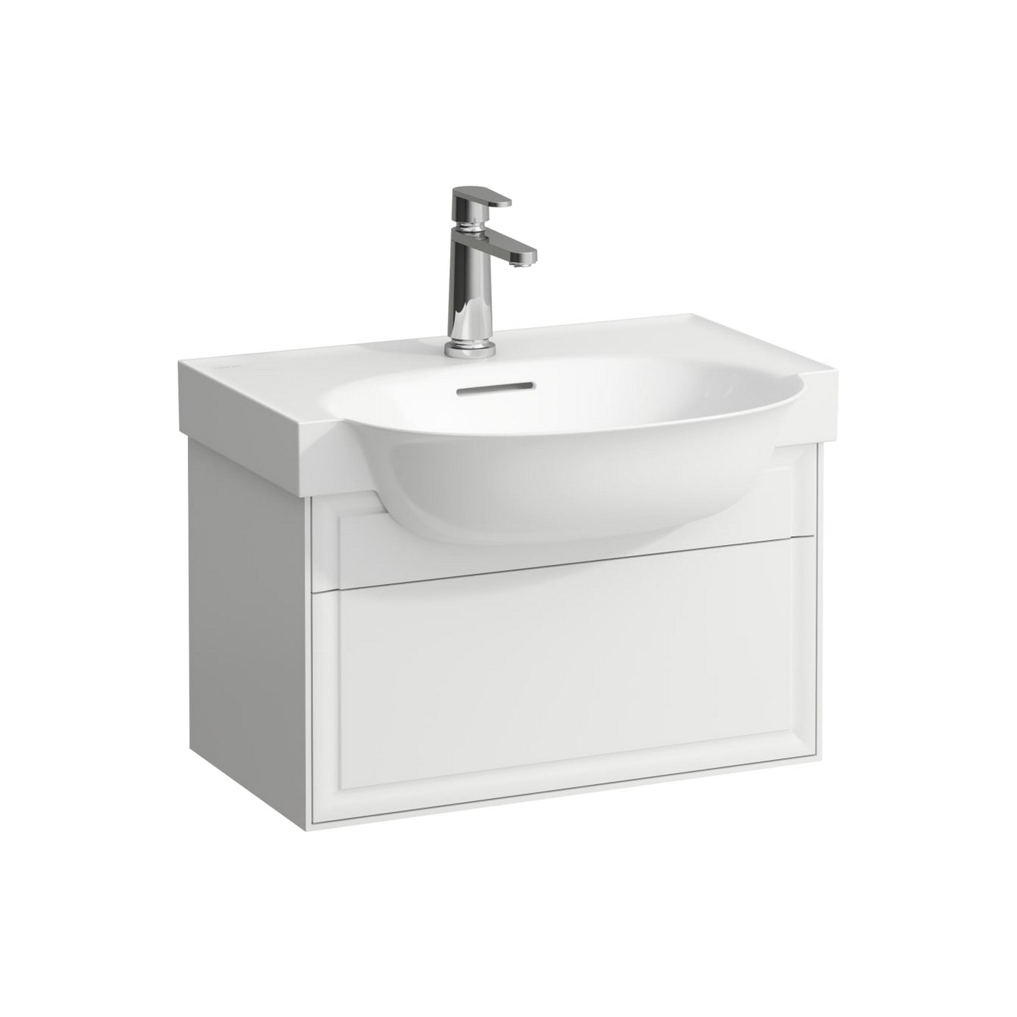 Laufen, Laufen New Classic 23" 1-Drawer Matte White Wall-Mounted Vanity for New Classic Bathroom Sink Model: H813853