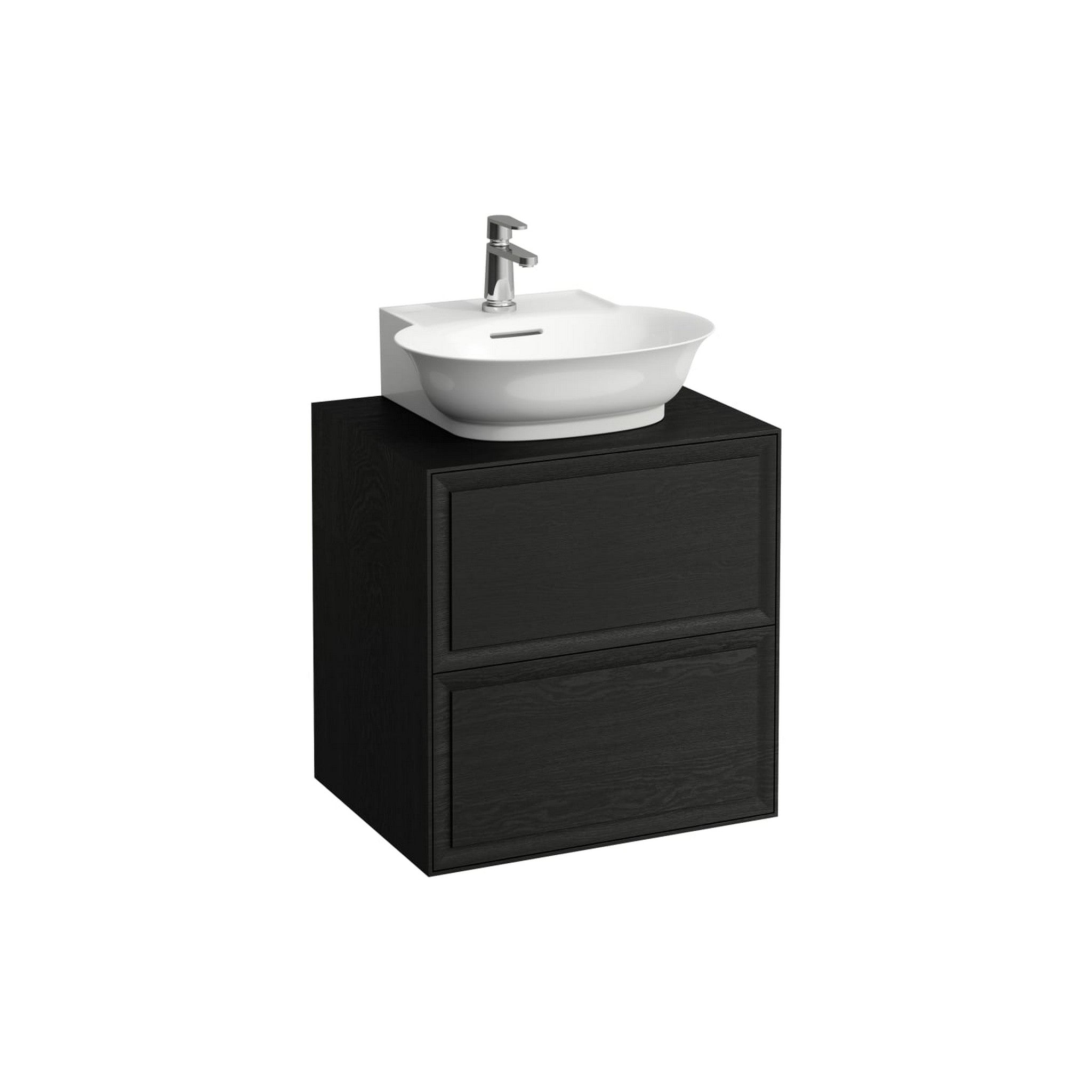 Laufen, Laufen New Classic 23" 2-Drawer Blacked Oak Wall-Mounted Vanity for New Classic Bathroom Sink Model: H816852