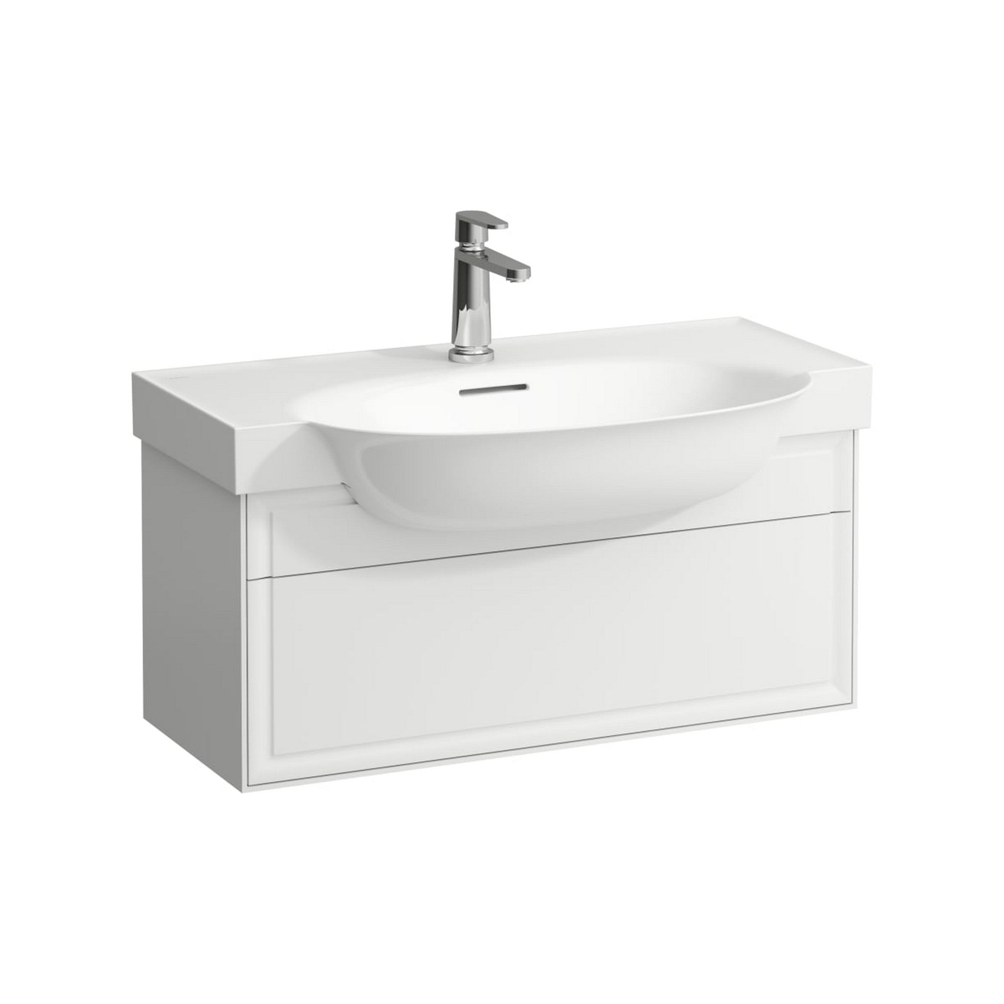 Laufen, Laufen New Classic 31" 1-Drawer Matte White Wall-Mounted Vanity for New Classic Bathroom Sink Model: H813855