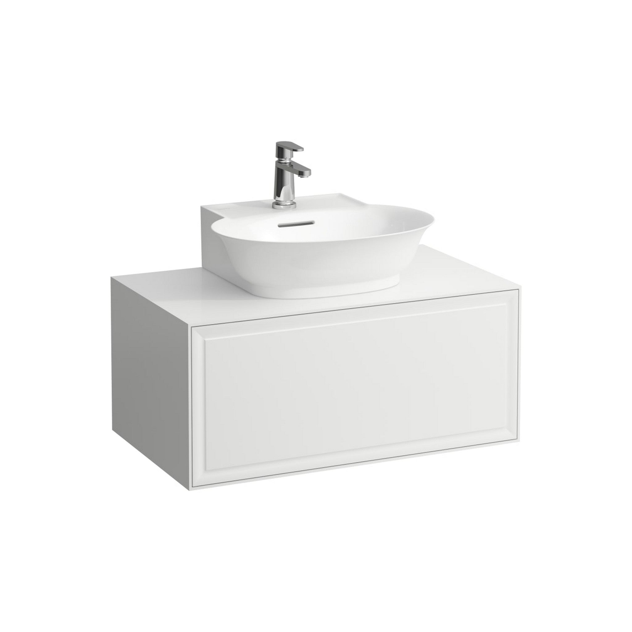 Laufen, Laufen New Classic 31" 1-Drawer Matte White Wall-Mounted Vanity for New Classic Bathroom Sink Model: H816852