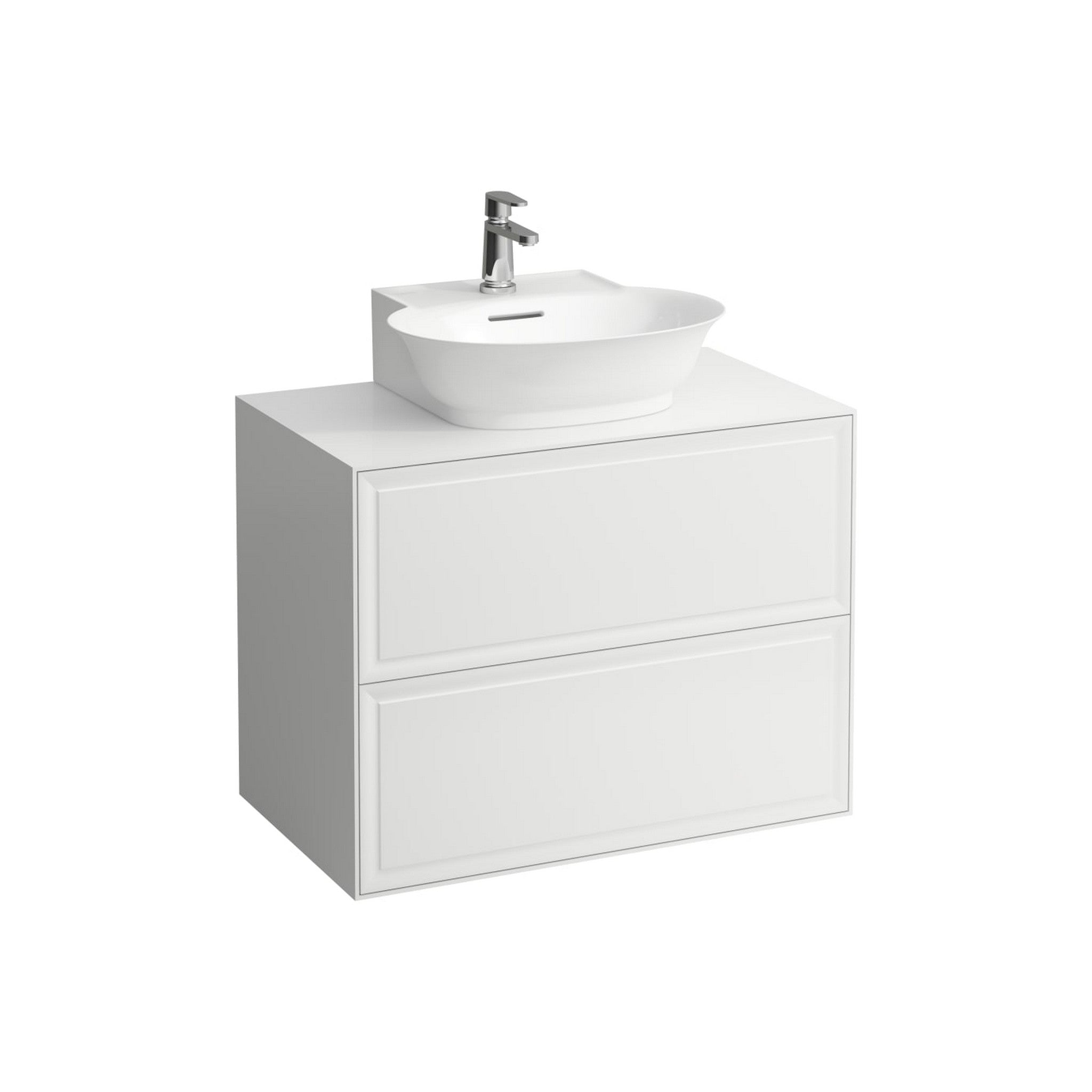 Laufen, Laufen New Classic 31" 2-Drawer Matte White Wall-Mounted Vanity for New Classic Bathroom Sink Model: H816852