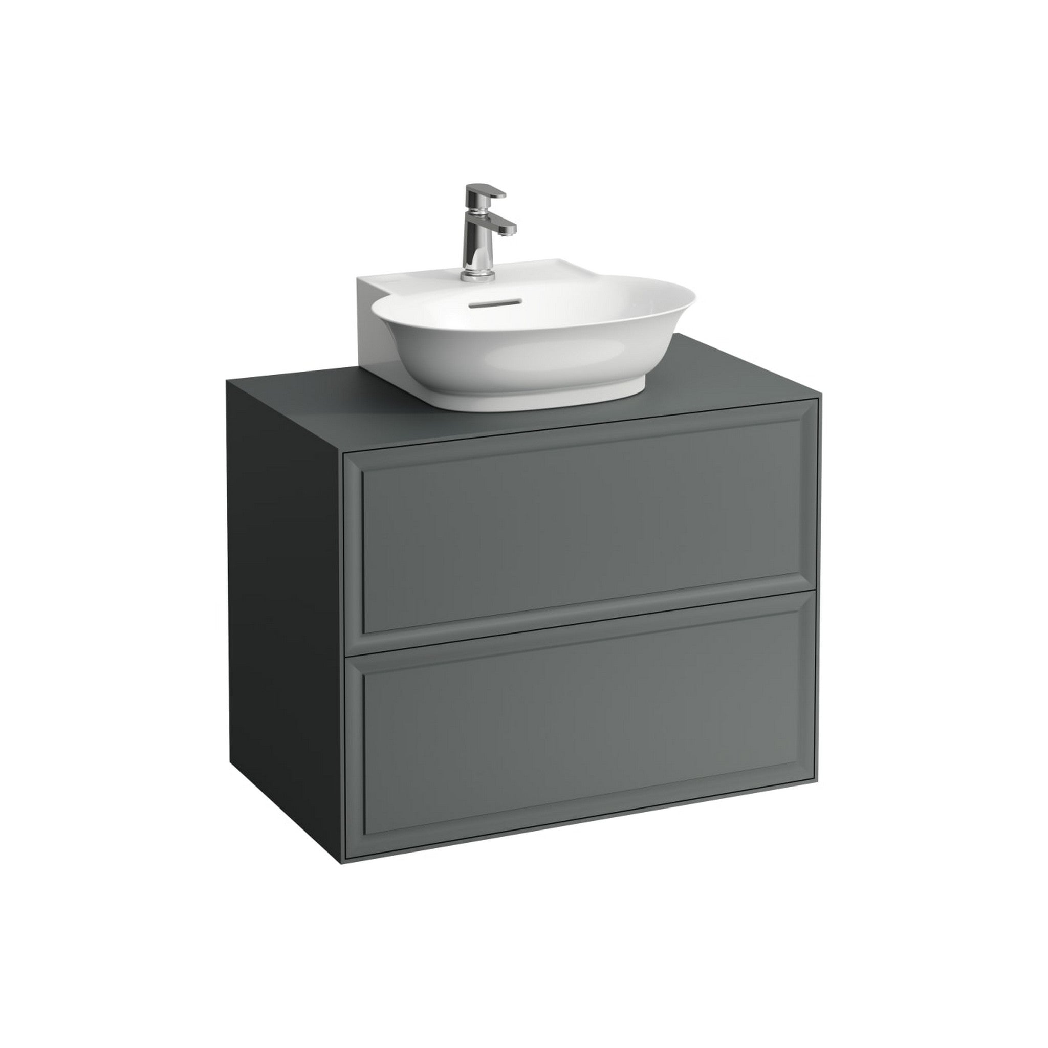 Laufen, Laufen New Classic 31" 2-Drawer Traffic Gray Wall-Mounted Vanity for New Classic Bathroom Sink Model: H816852