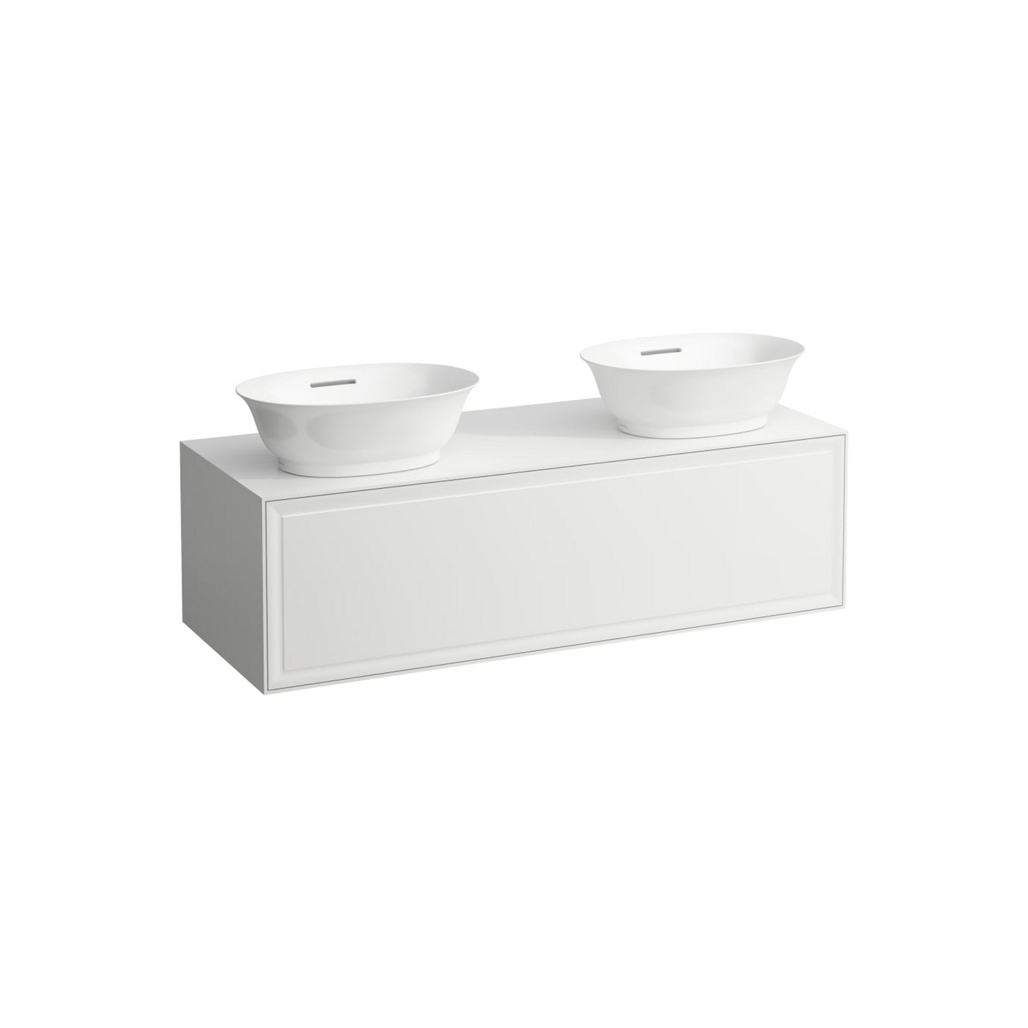 Laufen, Laufen New Classic 46" 1-Drawer Matte White Wall-Mounted Double Vanity