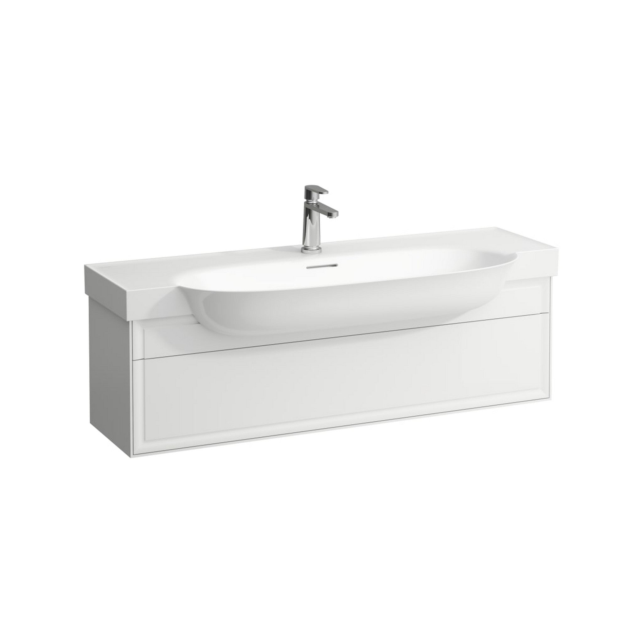 Laufen, Laufen New Classic 46" 1-Drawer Matte White Wall-Mounted Vanity for New Classic Bathroom Sink Model: H813858