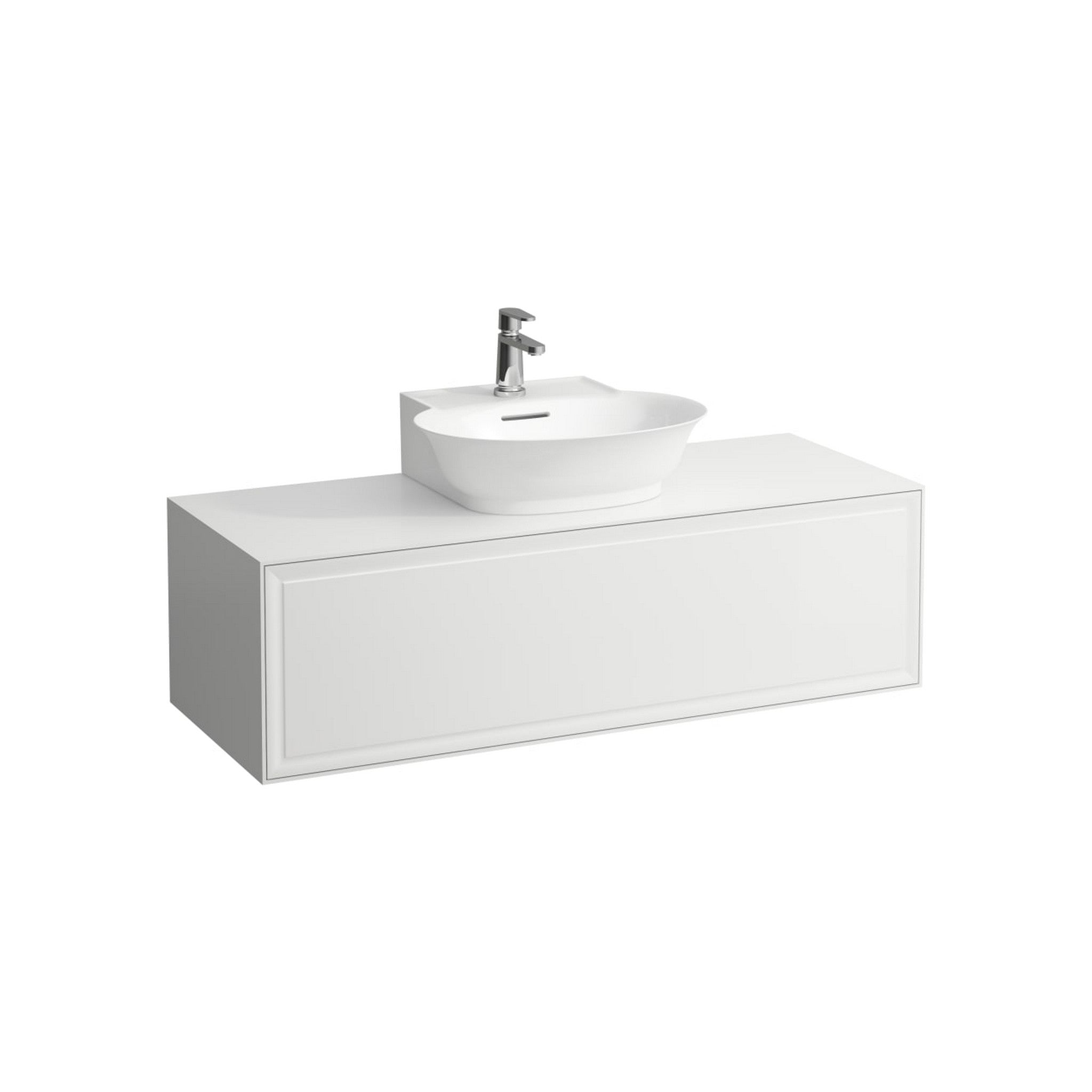 Laufen, Laufen New Classic 46" 1-Drawer Matte White Wall-Mounted Vanity for New Classic Bathroom Sink Model: H816852