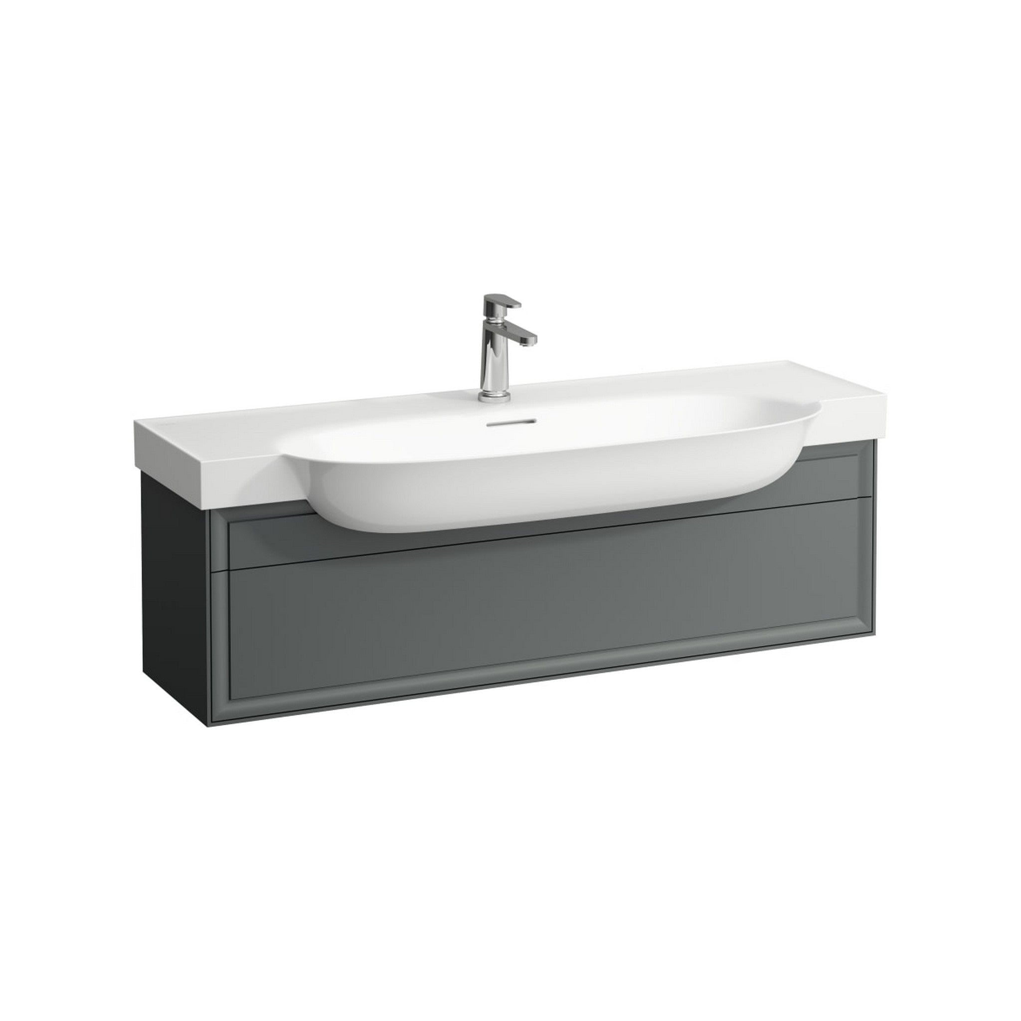 Laufen, Laufen New Classic 46" 1-Drawer Traffic Gray Wall-Mounted Vanity for New Classic Bathroom Sink Model: H813858