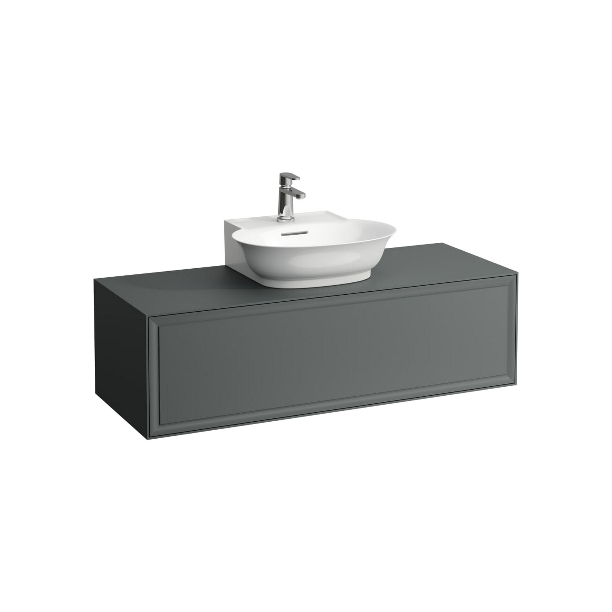 Laufen, Laufen New Classic 46" 1-Drawer Traffic Gray Wall-Mounted Vanity for New Classic Bathroom Sink Model: H816852