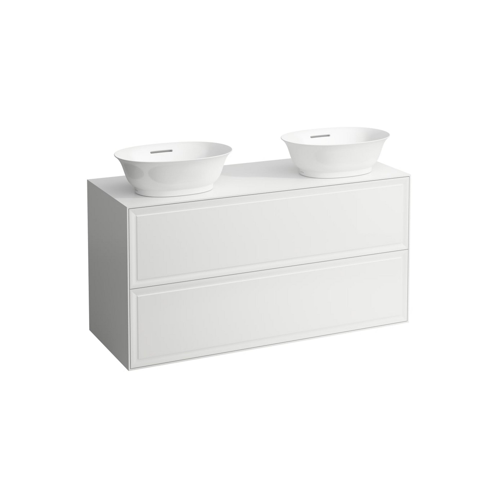 Laufen, Laufen New Classic 46" 2-Drawer Matte White Wall-Mounted Double Vanity