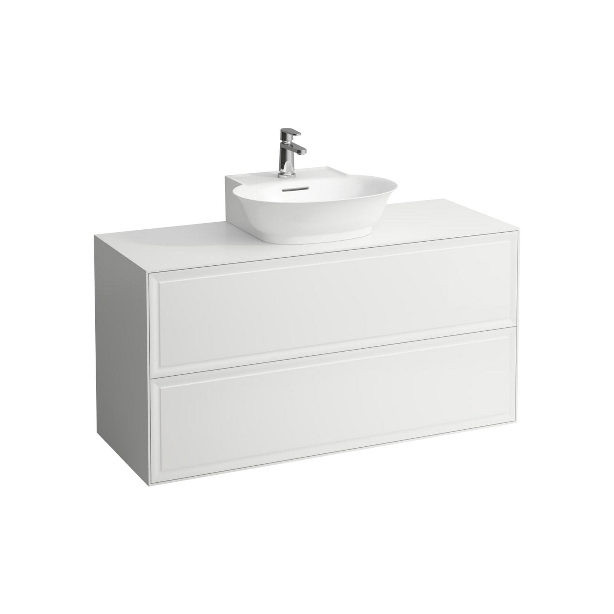 Laufen, Laufen New Classic 46" 2-Drawer Matte White Wall-Mounted Vanity for New Classic Bathroom Sink Model: H816852