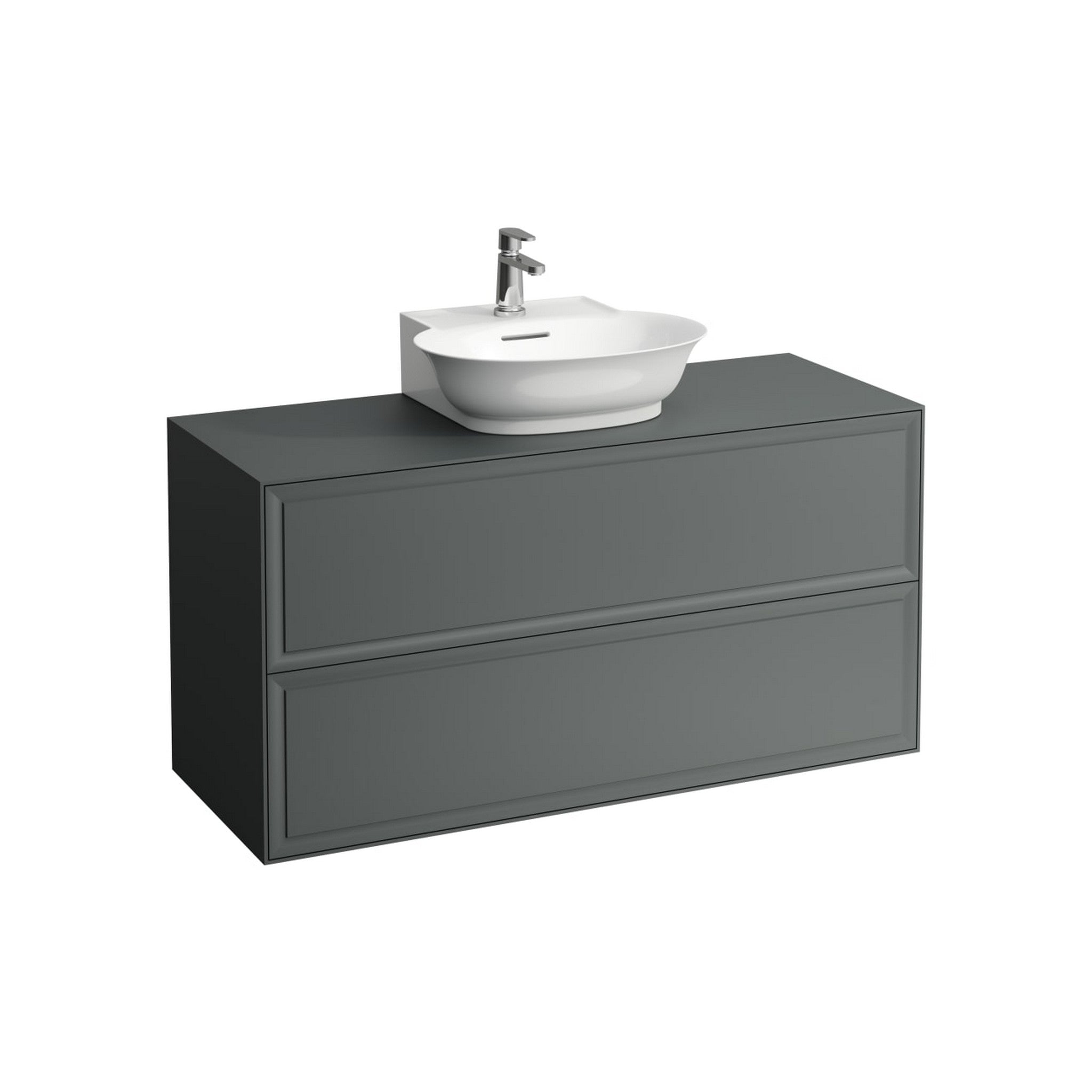 Laufen, Laufen New Classic 46" 2-Drawer Traffic Gray Wall-Mounted Vanity for New Classic Bathroom Sink Model: H816852