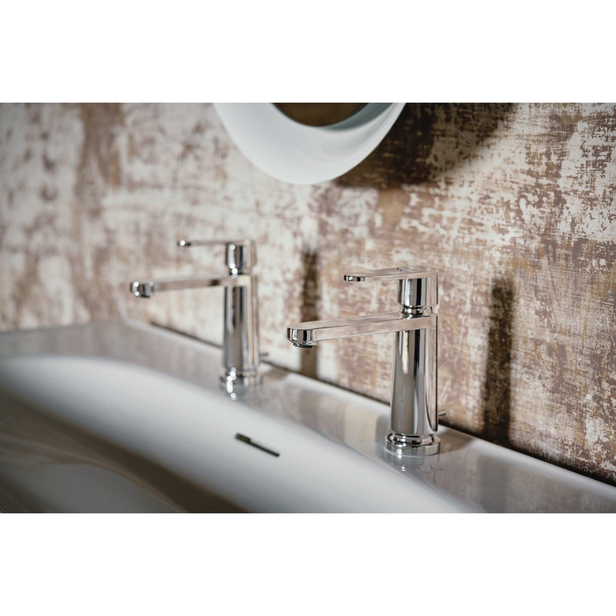 Laufen, Laufen New Classic 47" x 19" White Ceramic Wall-Mounted Bathroom Sink With 2 Faucet Holes