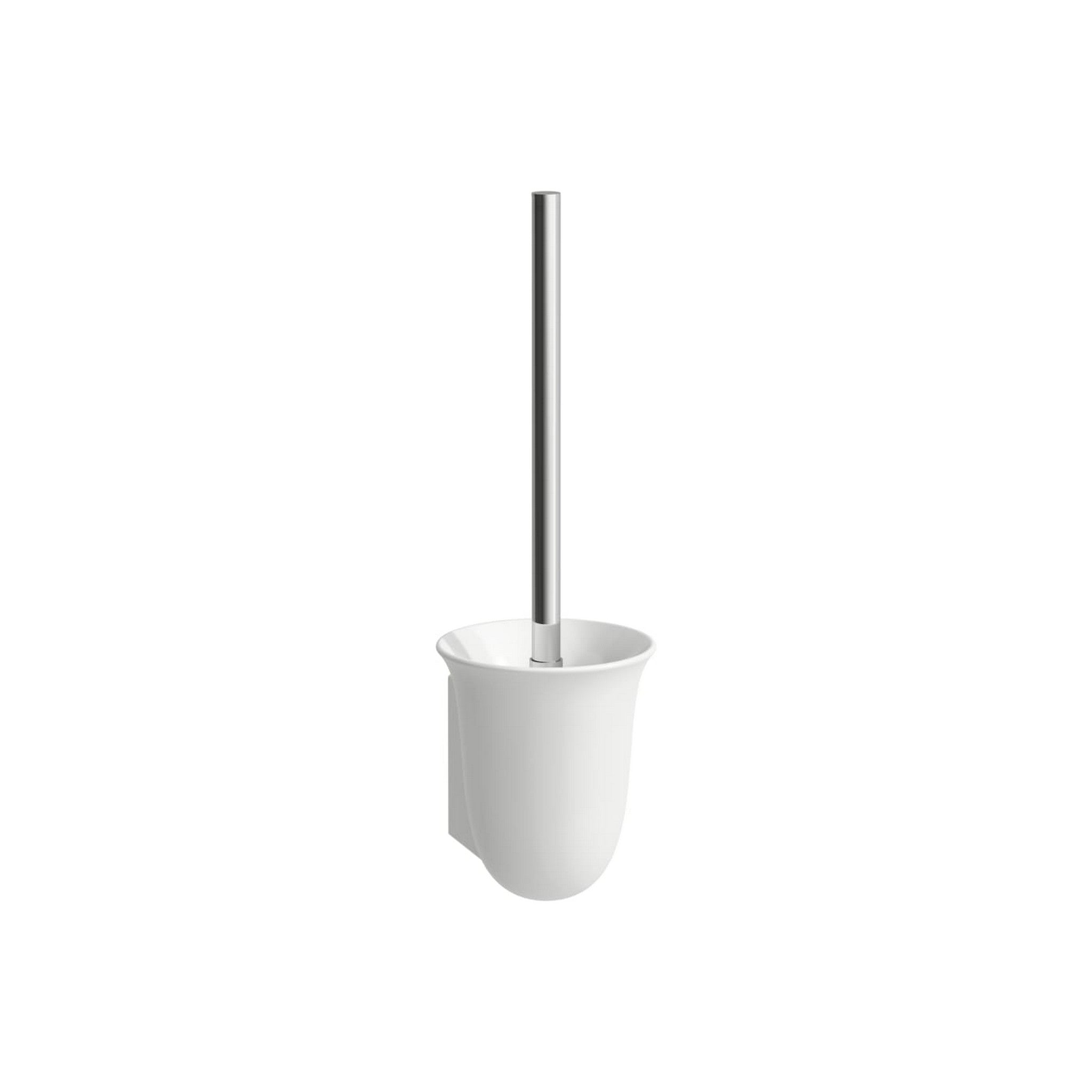 Laufen, Laufen New Classic 5" x 6" Matte White Ceramic Wall-Mounted Toilet Brush Holder