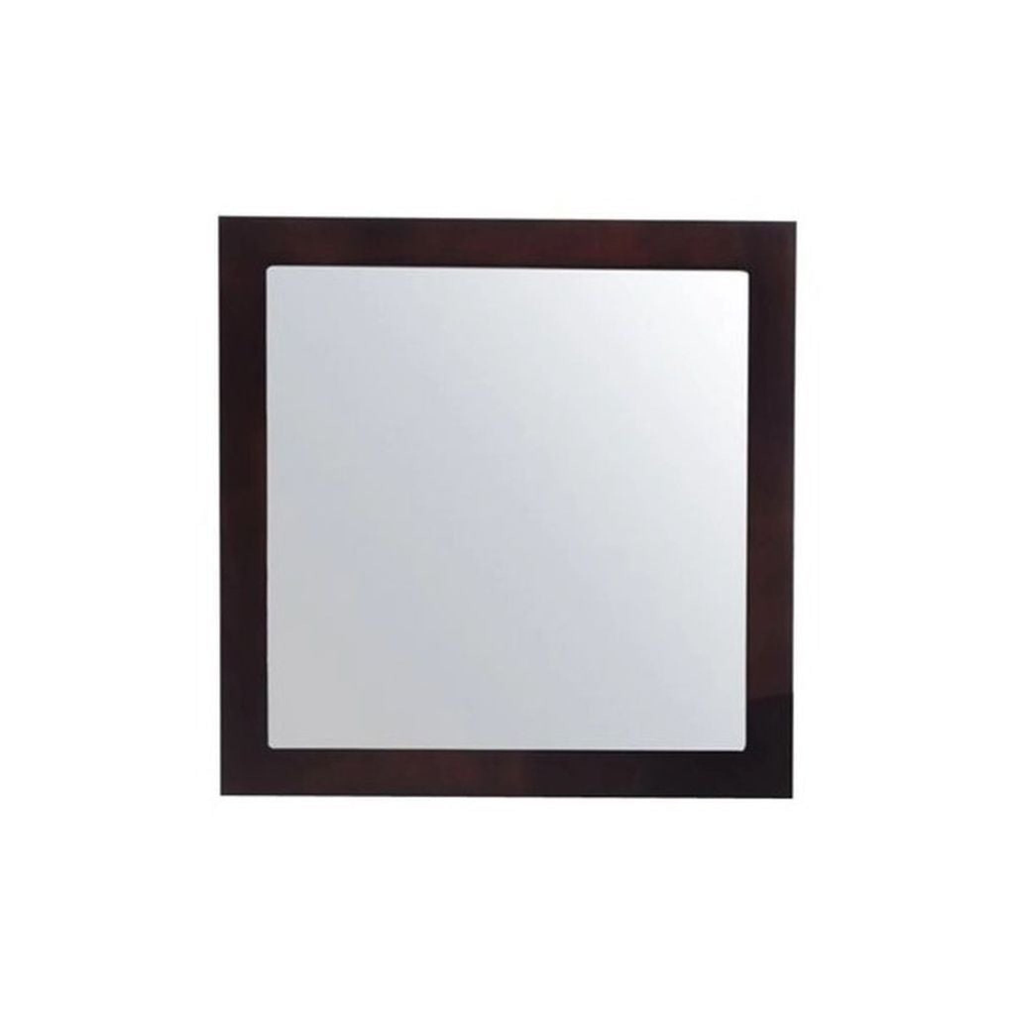 Laviva, Laviva Nova 28" Square Fully Framed Mirror in Brown Finish