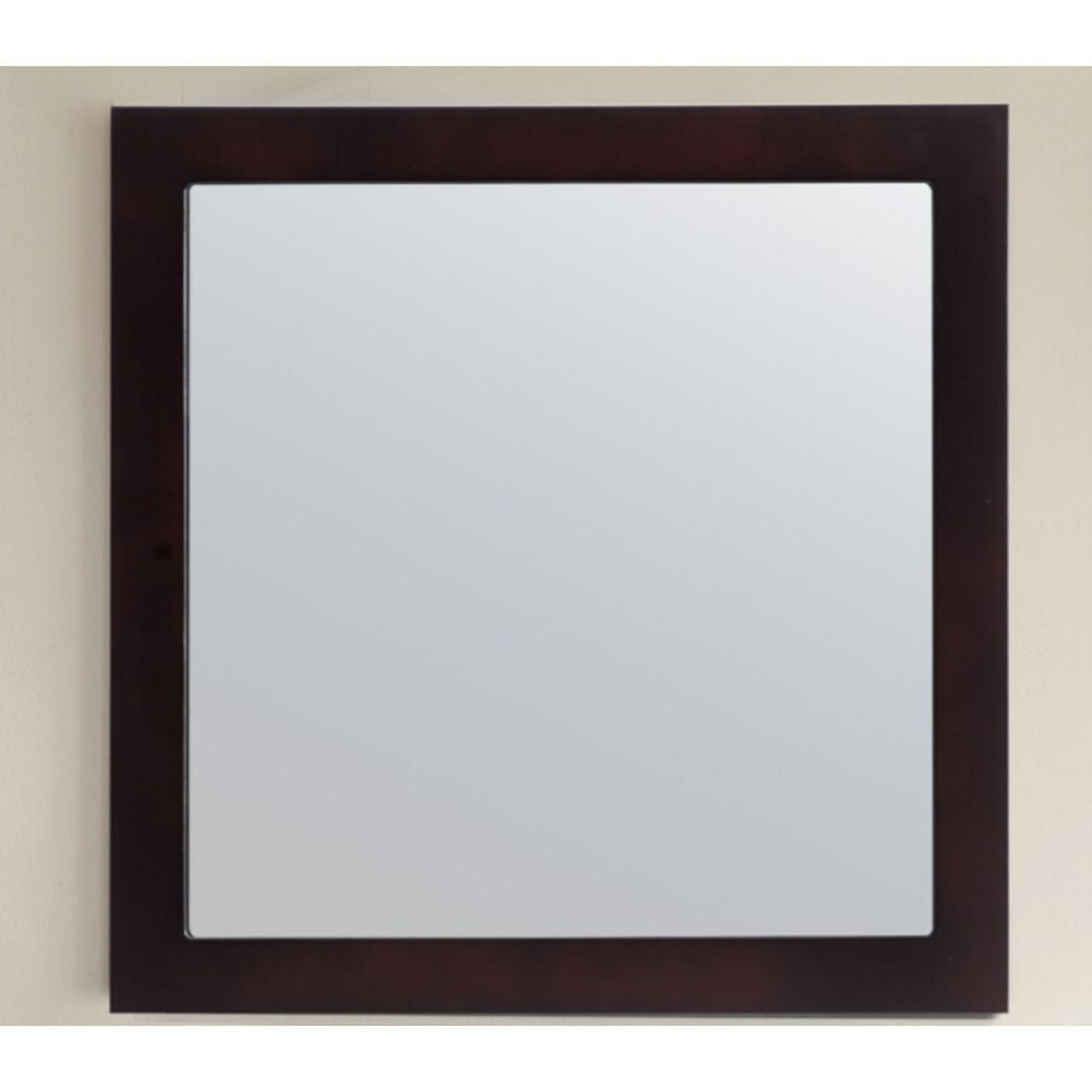 Laviva, Laviva Nova 28" Square Fully Framed Mirror in Espresso Finish