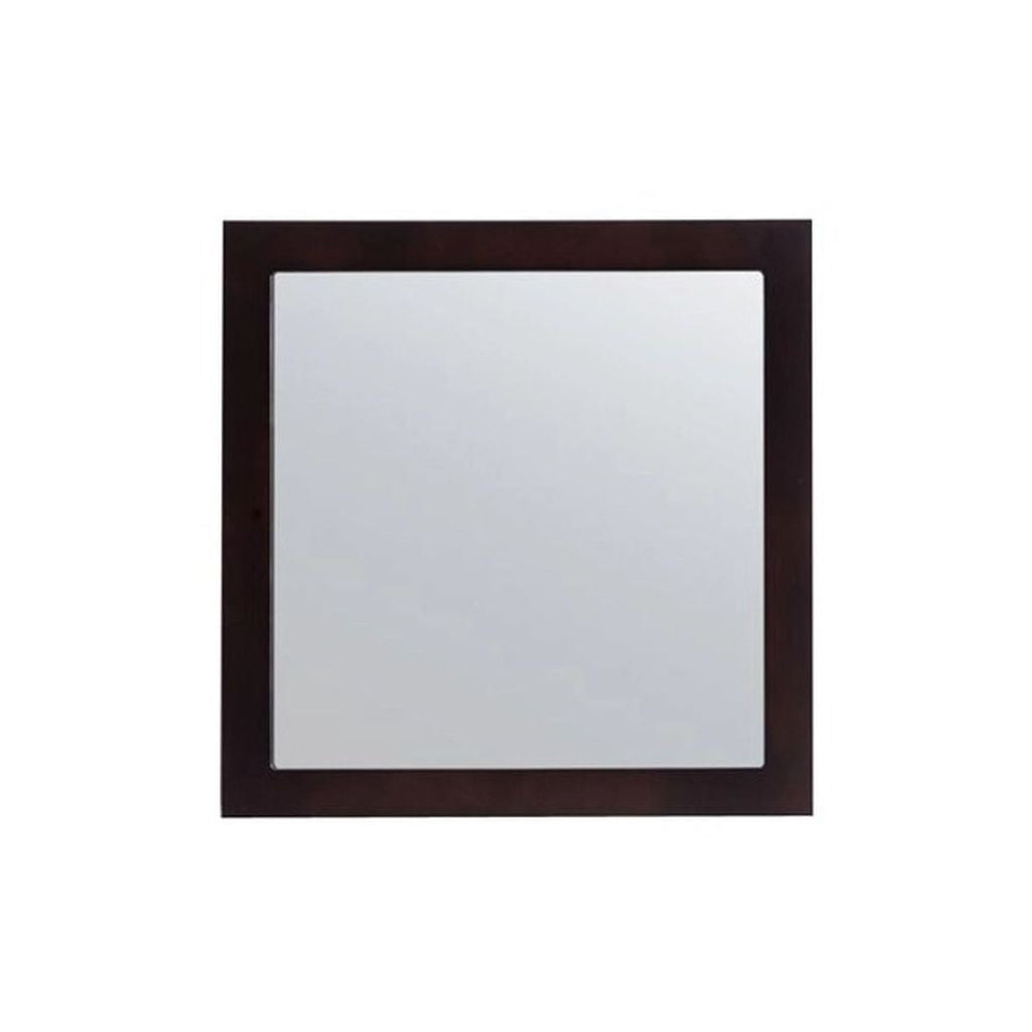 Laviva, Laviva Nova 28" Square Fully Framed Mirror in Espresso Finish