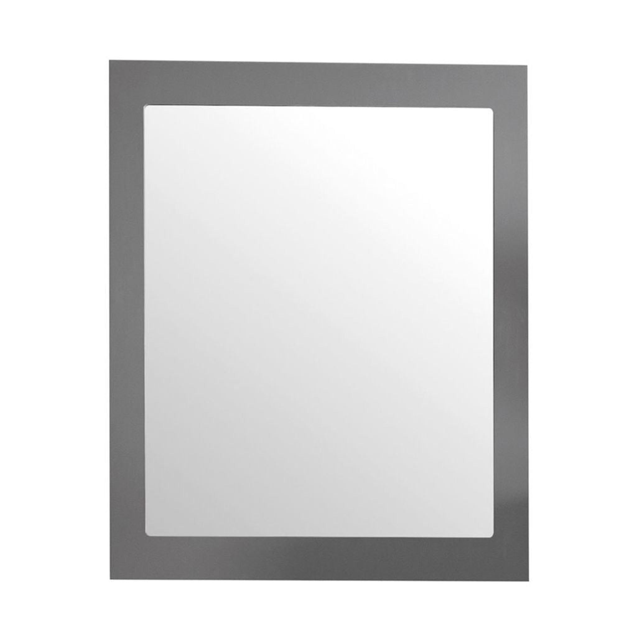 Laviva, Laviva Sterling 24" Rectangular Fully Framed Mirror in Gray Finish