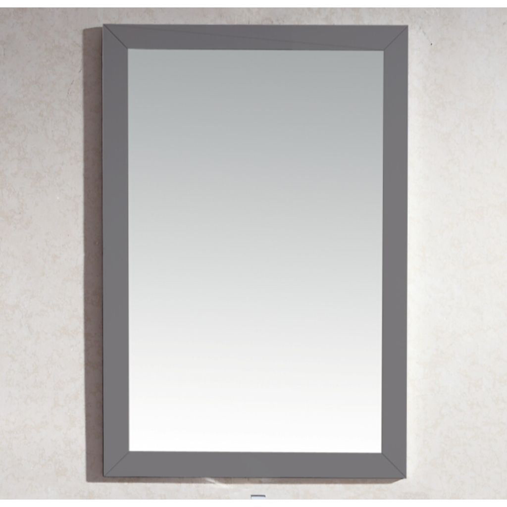 Laviva, Laviva Sterling 24" Rectangular Fully Framed Mirror in Maple Gray Finish