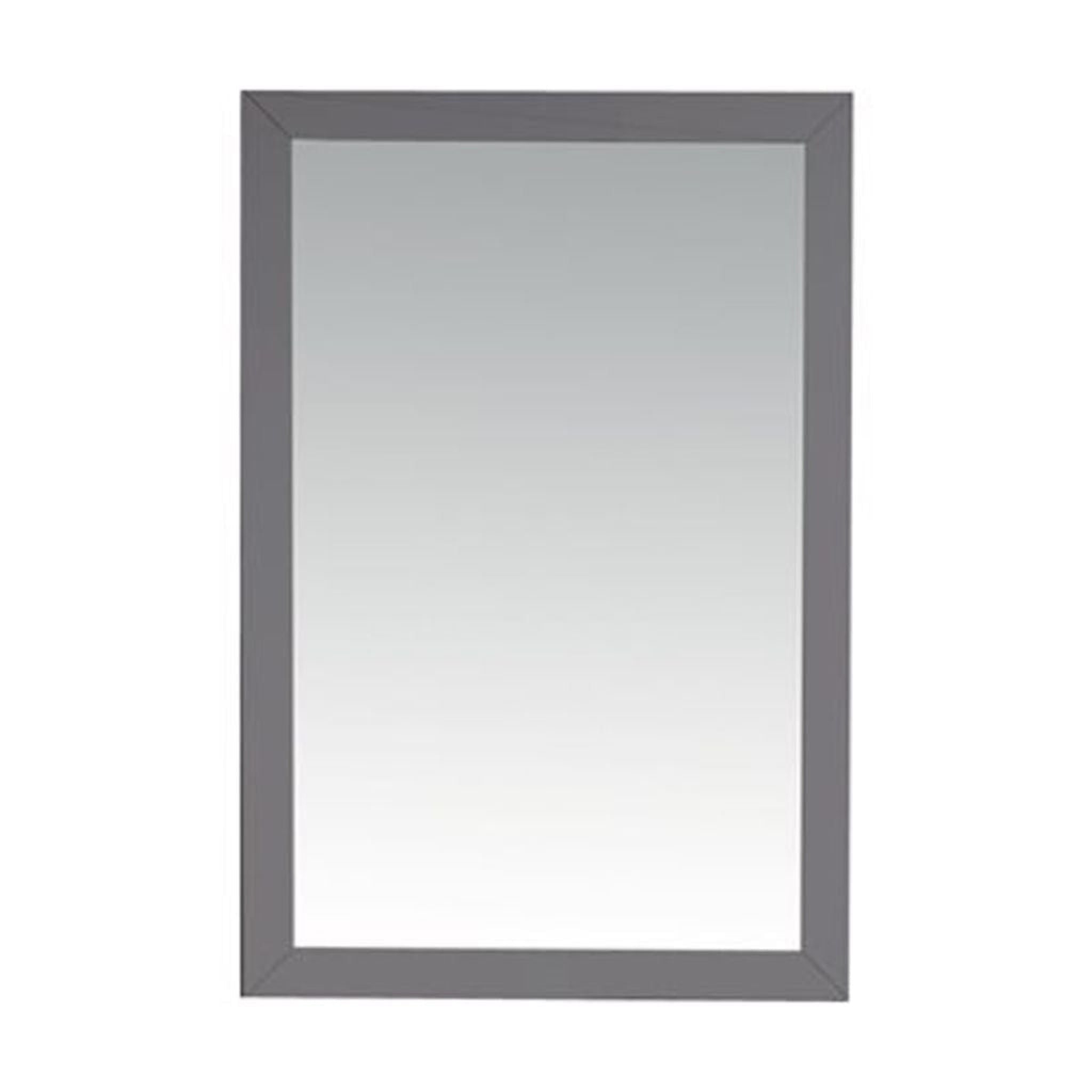 Laviva, Laviva Sterling 24" Rectangular Fully Framed Mirror in Maple Gray Finish