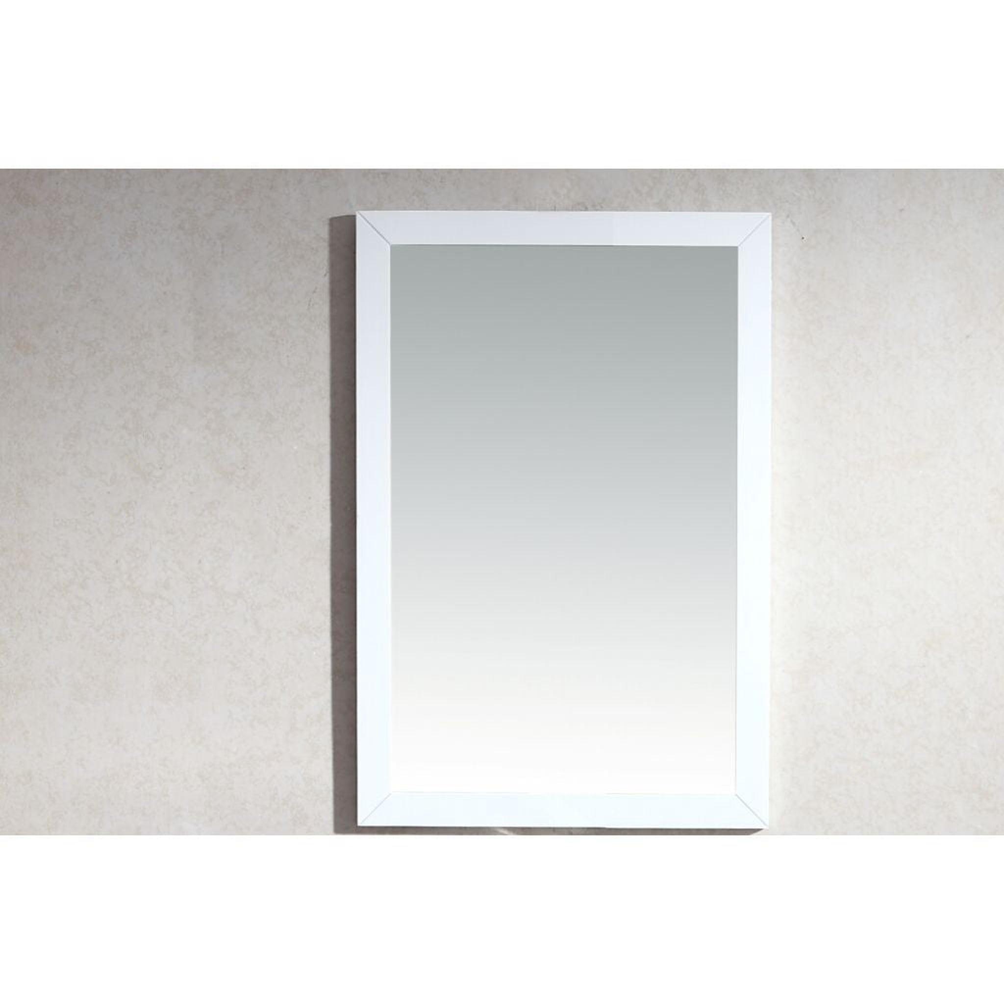 Laviva, Laviva Sterling 24" Rectangular Fully Framed Mirror in White Finish