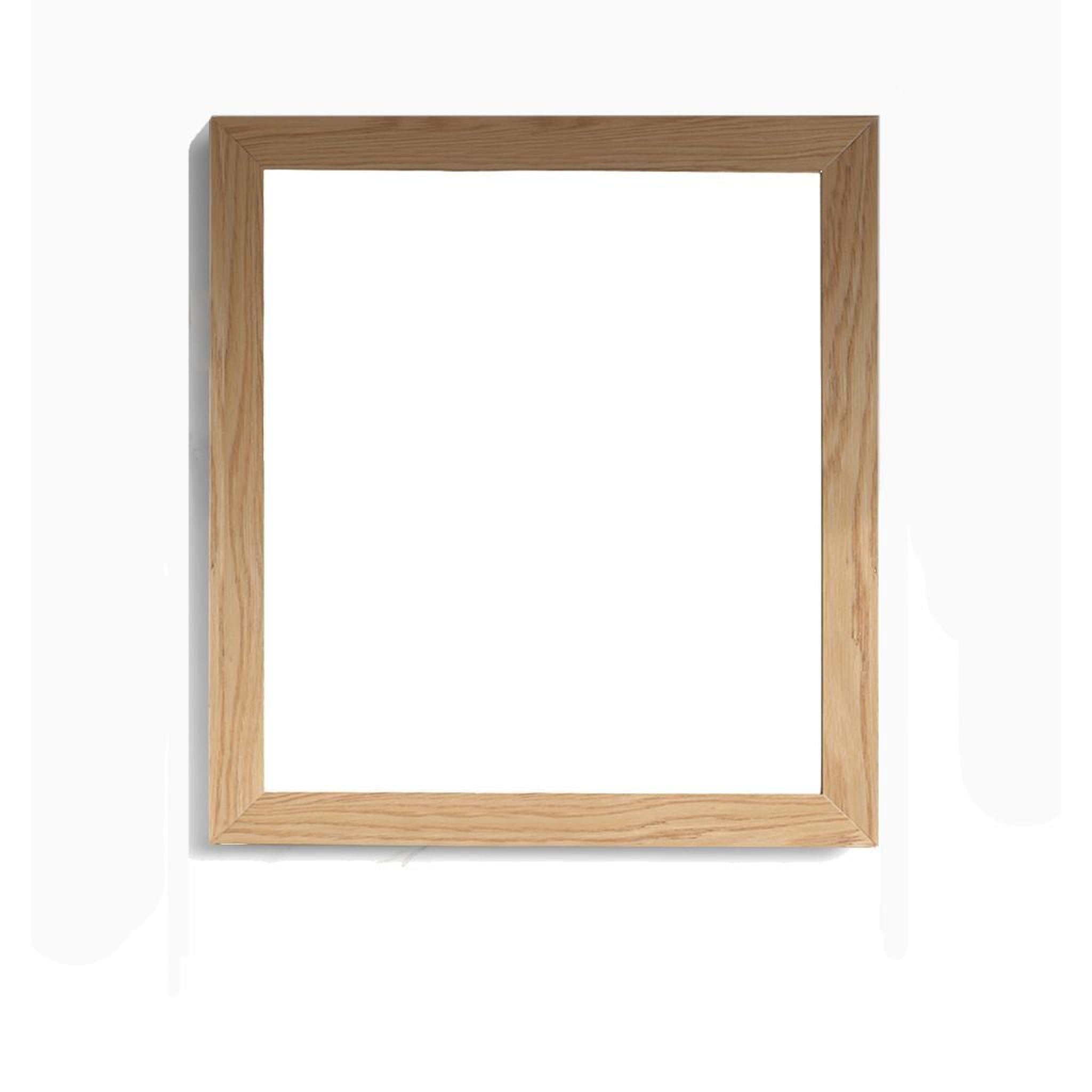 Laviva, Laviva Sterling 30" Square Fully Framed Mirror in California White Oak Finish