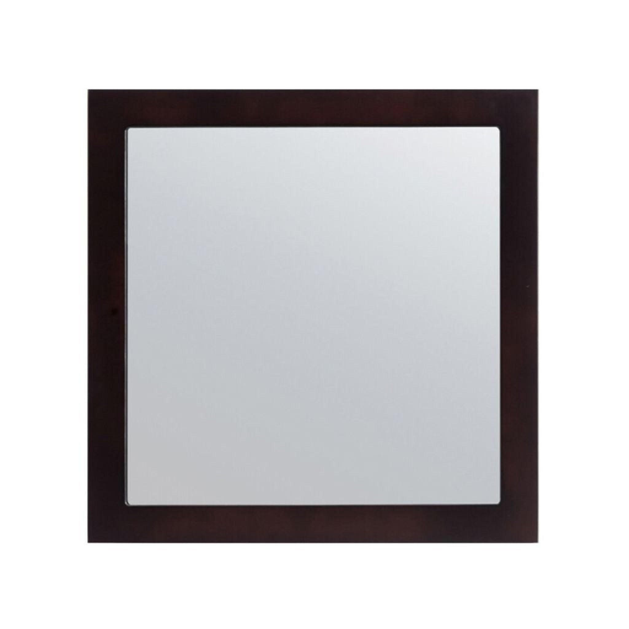 Laviva, Laviva Sterling 30" Square Fully Framed Mirror in Espresso Finish