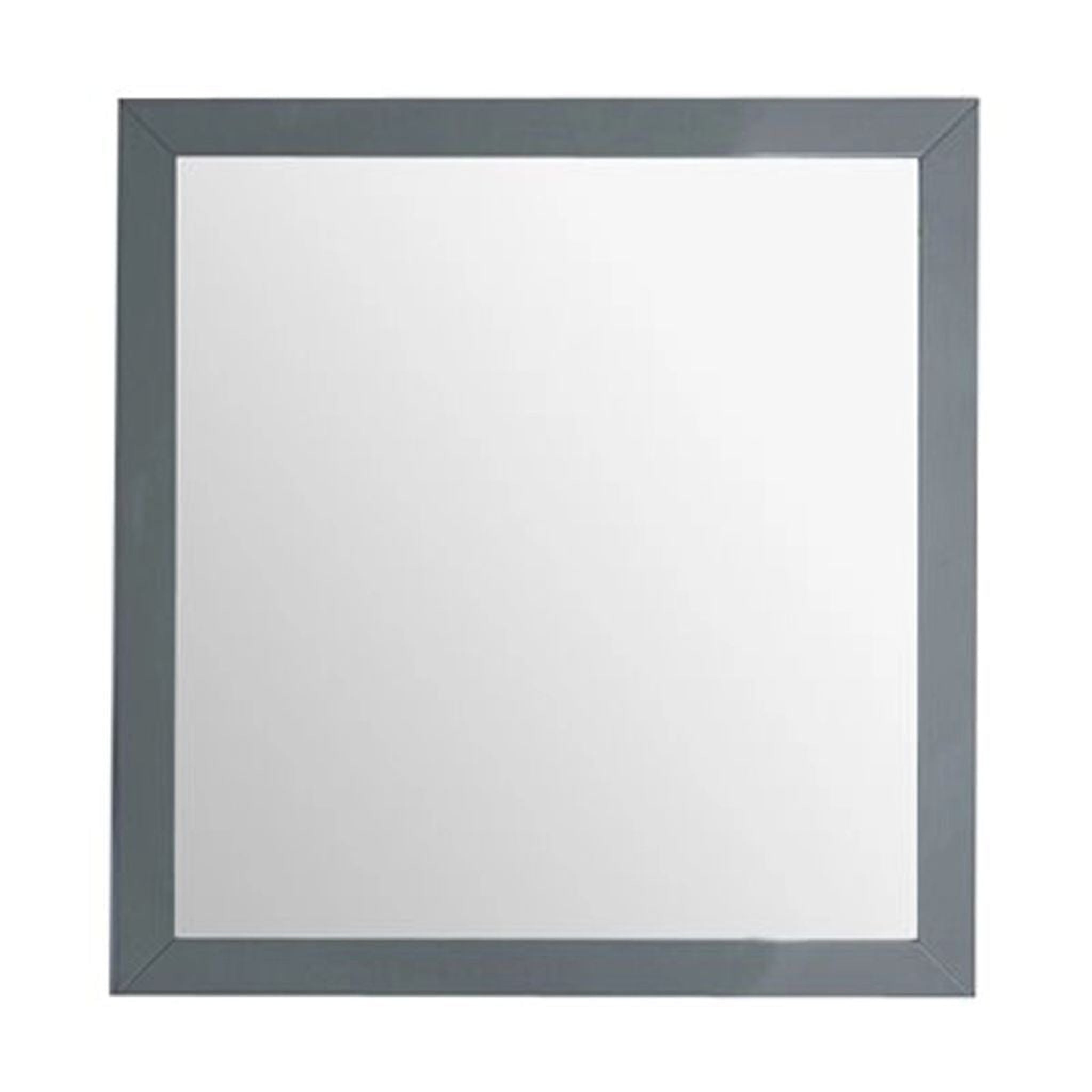 Laviva, Laviva Sterling 30" Square Fully Framed Mirror in Gray Finish