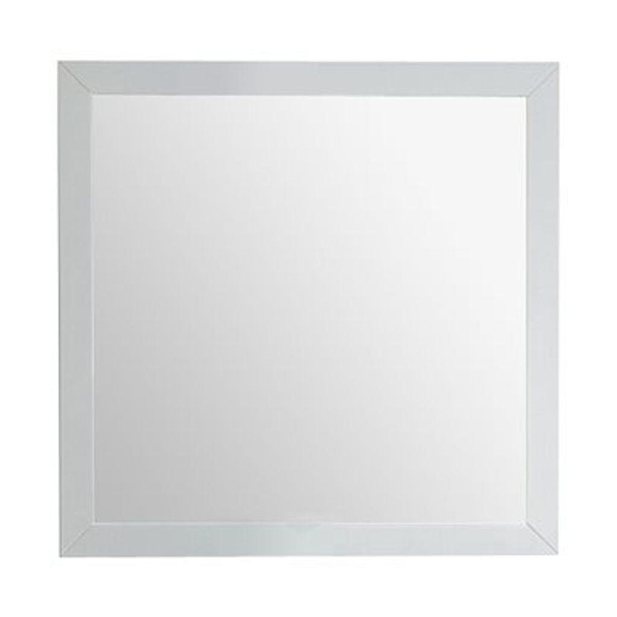 Laviva, Laviva Sterling 30" Square Fully Framed Mirror in Soft White Finish